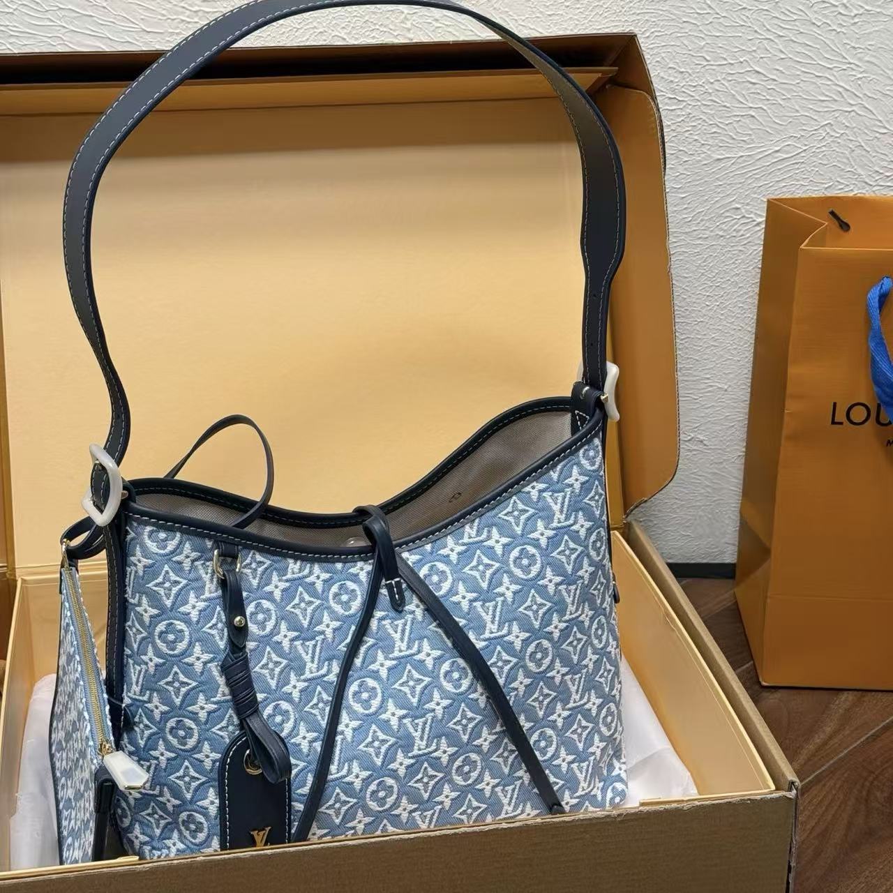LV Carryallデニムショルダーバッグ【50％割引+送料無料】