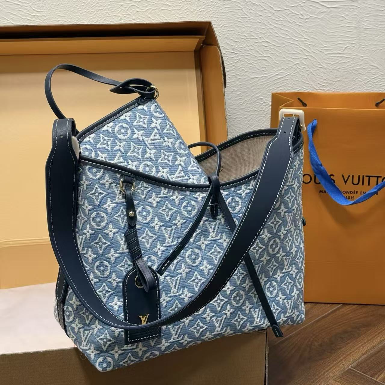 LV Carryallデニムショルダーバッグ【50％割引+送料無料】