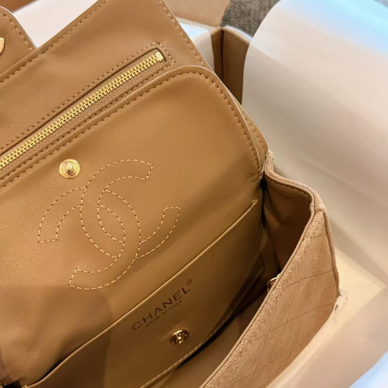 CHANE1 ダブルC ディアスキン チェーンバッグ【50％割引+送料無料】