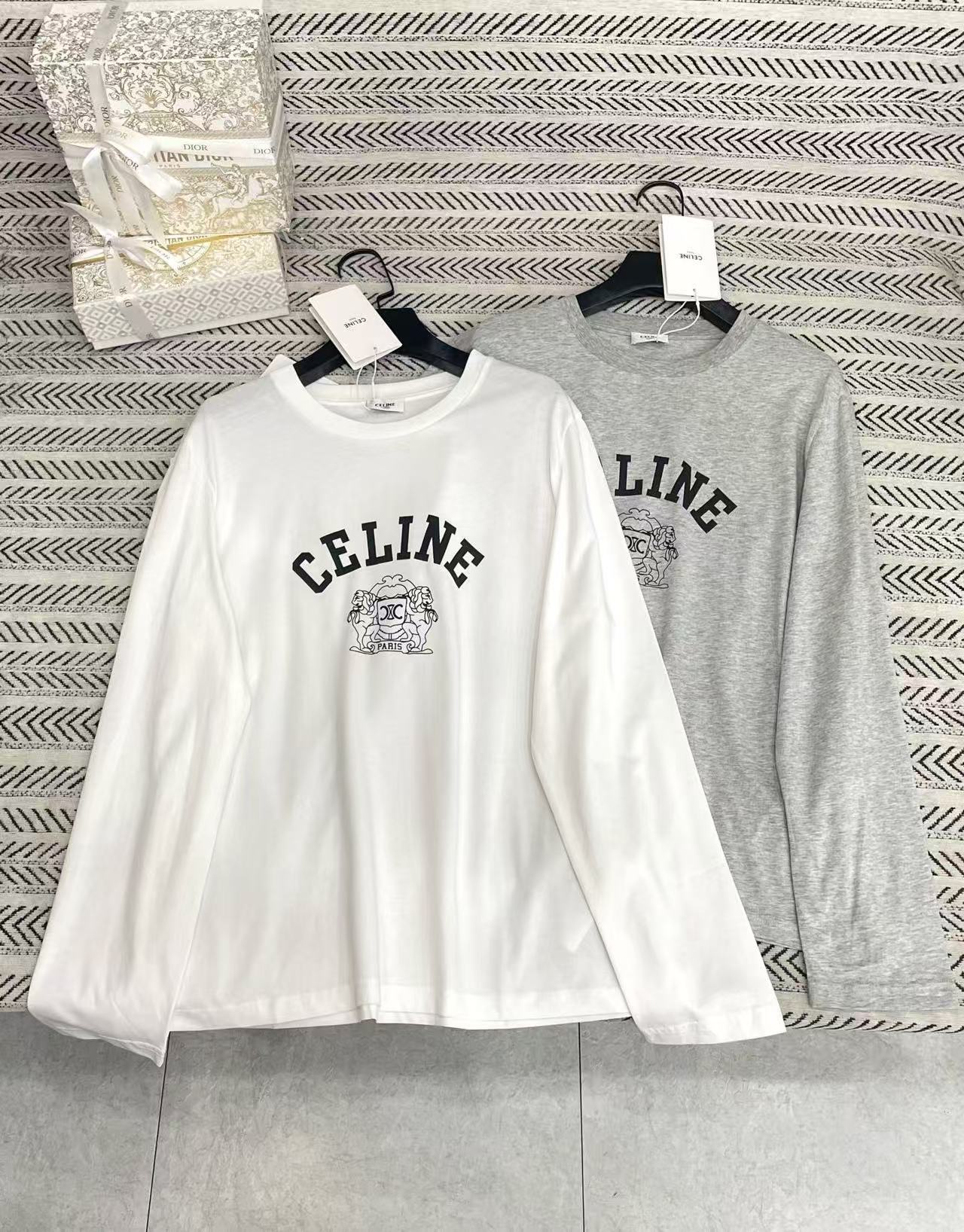 CEL1NE プリントレター長袖Tシャツ【50％割引+送料無料】