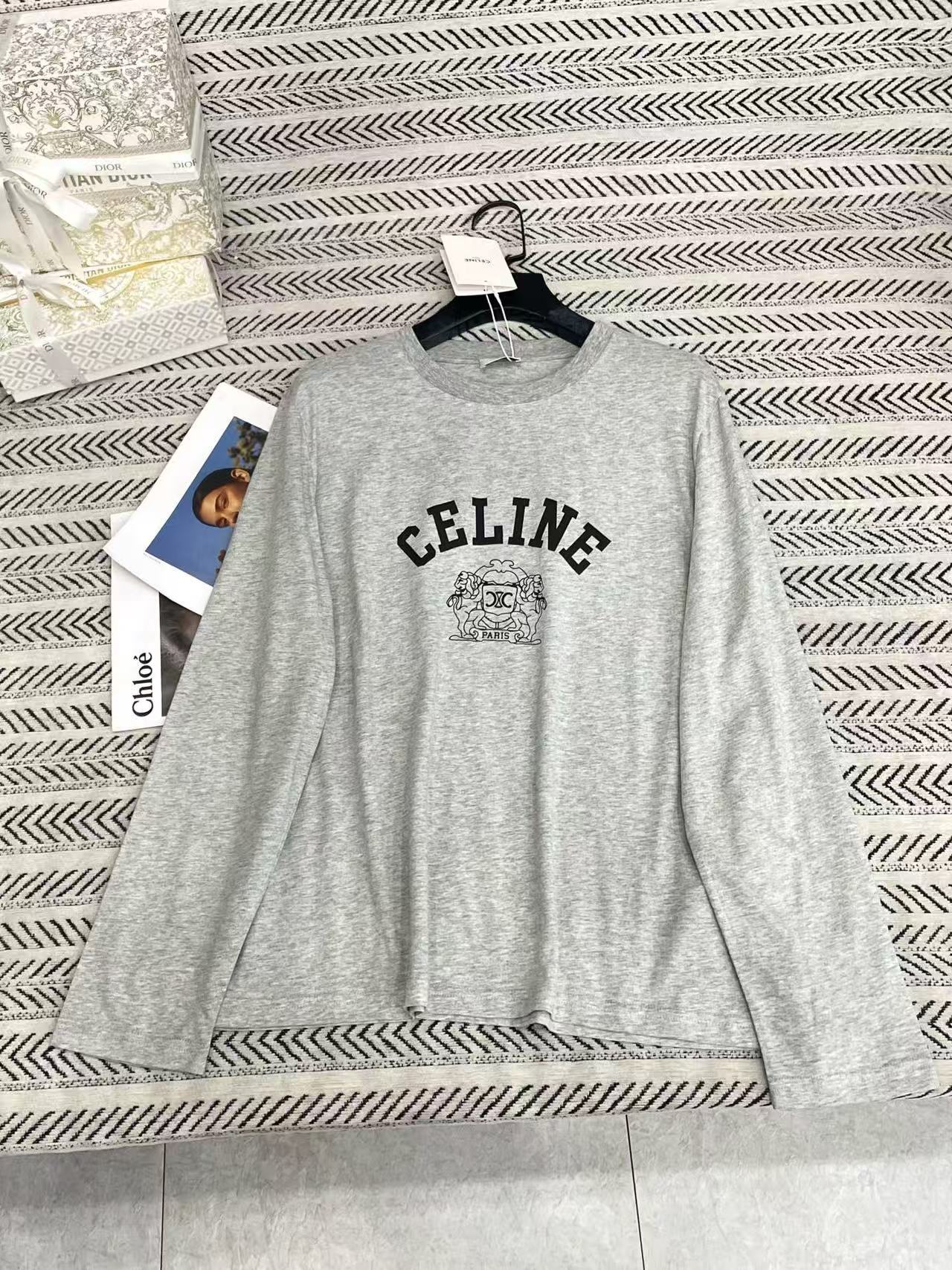 CEL1NE プリントレター長袖Tシャツ【50％割引+送料無料】