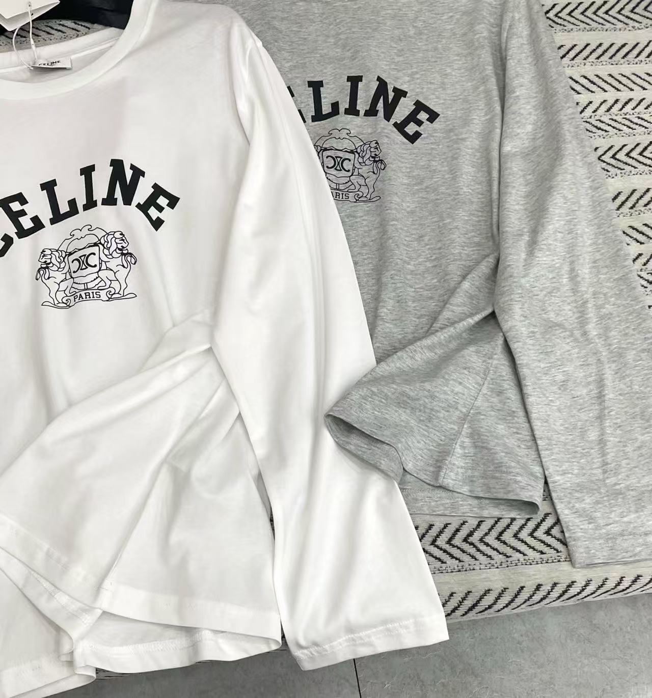 CEL1NE プリントレター長袖Tシャツ【50％割引+送料無料】