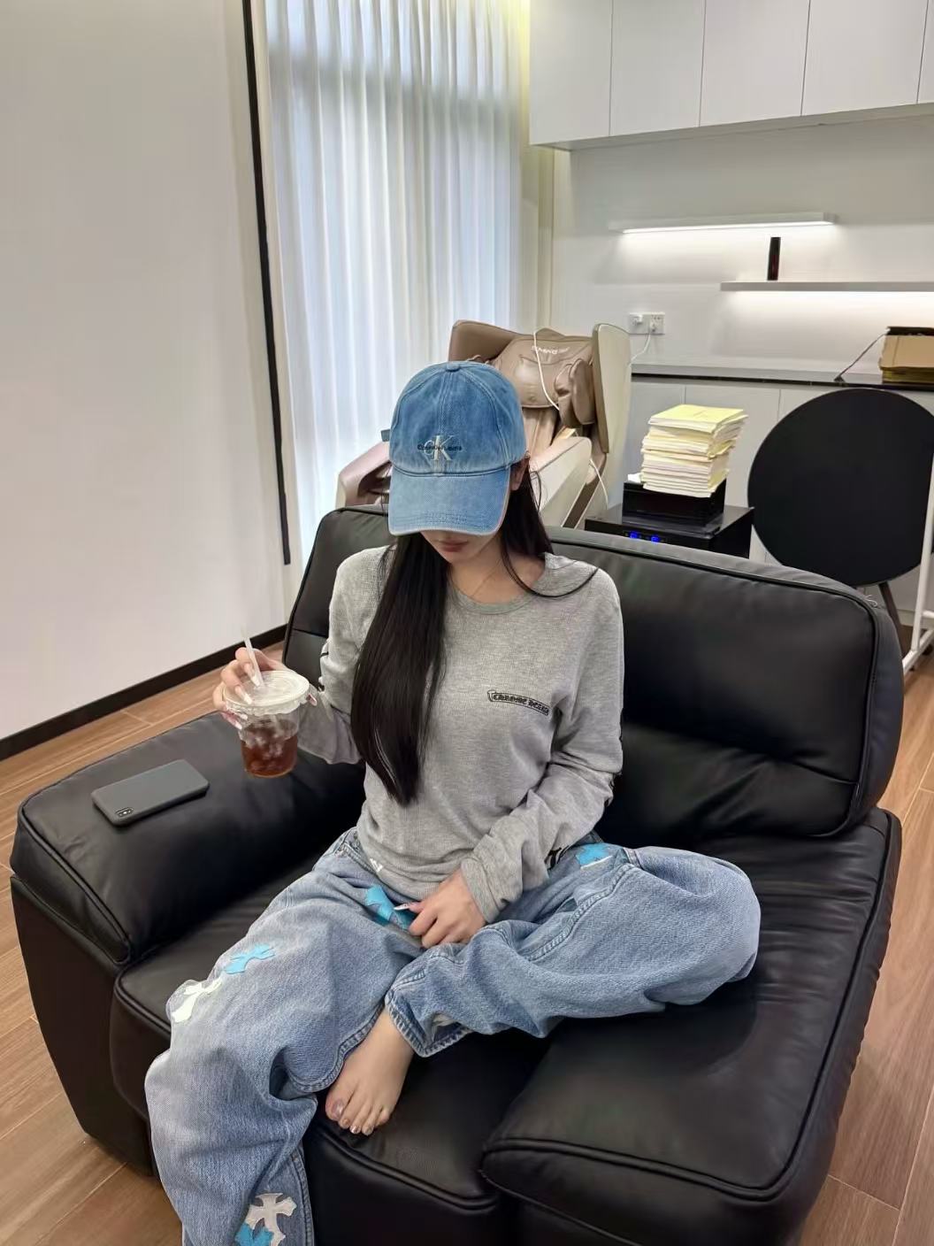 Chr0me Hearts サンスクリット語長袖Tシャツ【50％割引+送料無料】