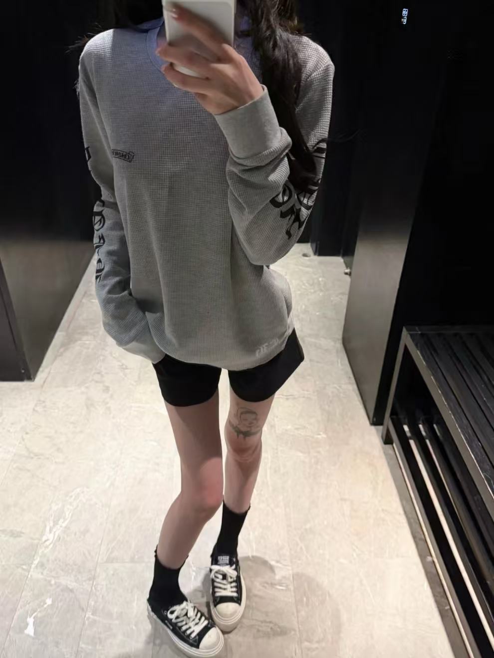 Chr0me Hearts サンスクリット語長袖Tシャツ【50％割引+送料無料】