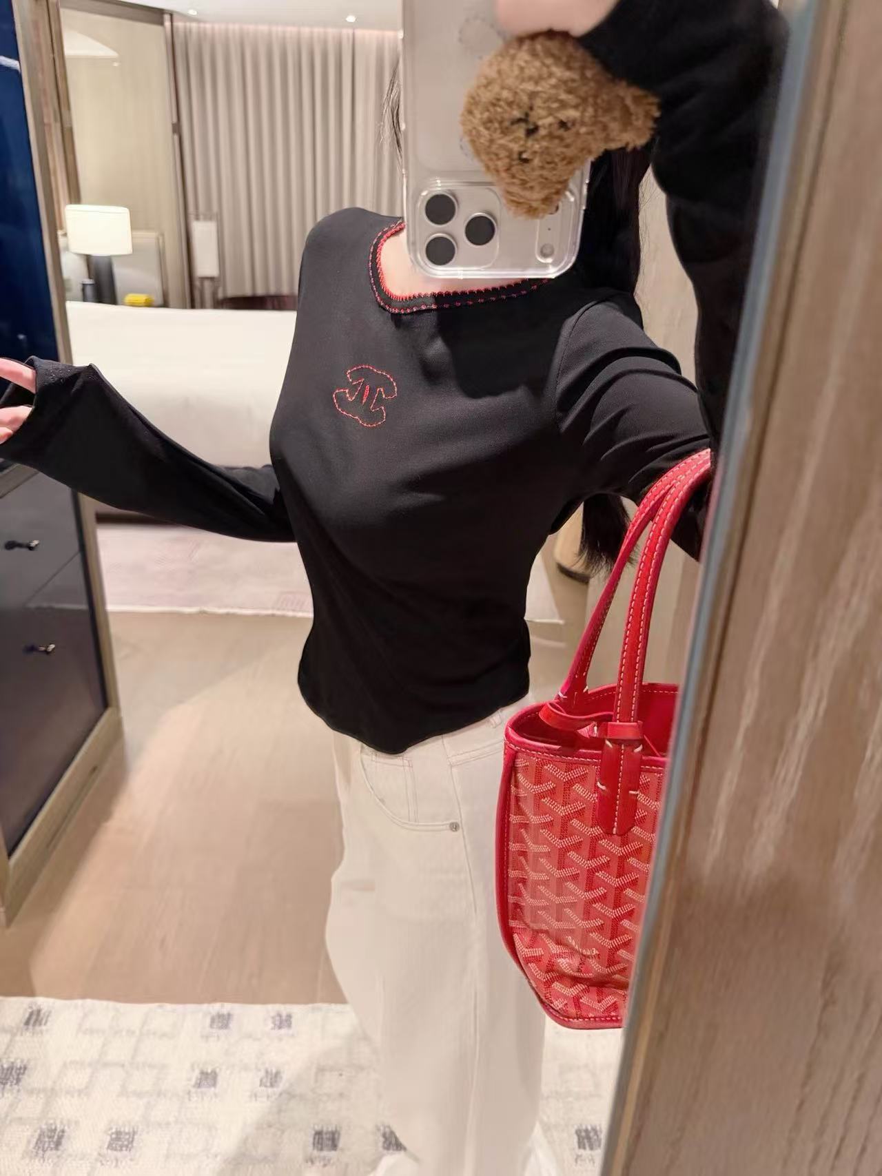 CHANE1 ダブルC Tシャツ＋パンツ ツーピースセット【50％割引+送料無料】