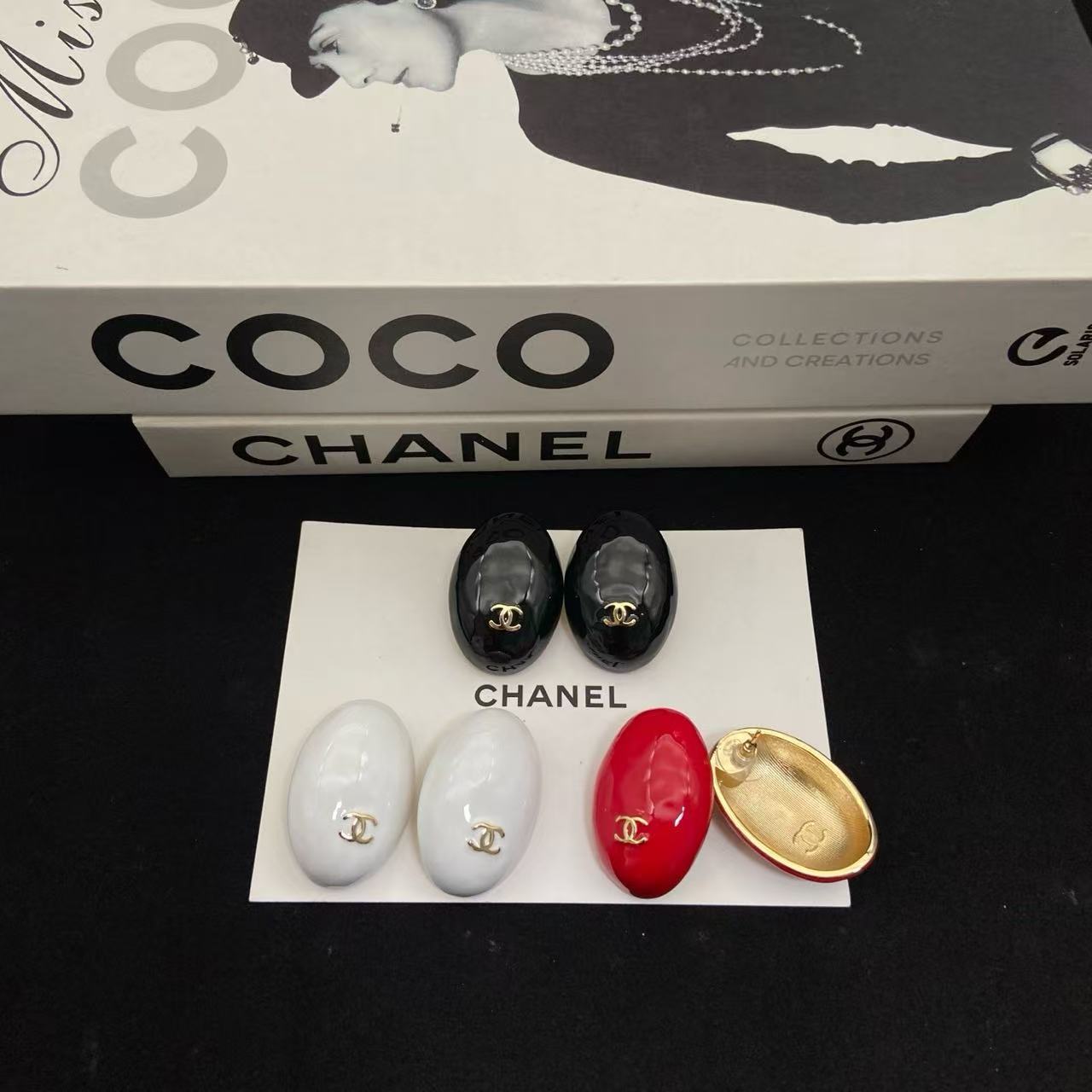 CHANE1 ダブルCオーバルピアス【50％割引+送料無料】
