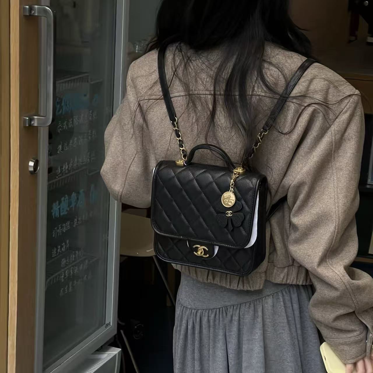CHANE1 レザークローバーバックパック【50％割引+送料無料】
