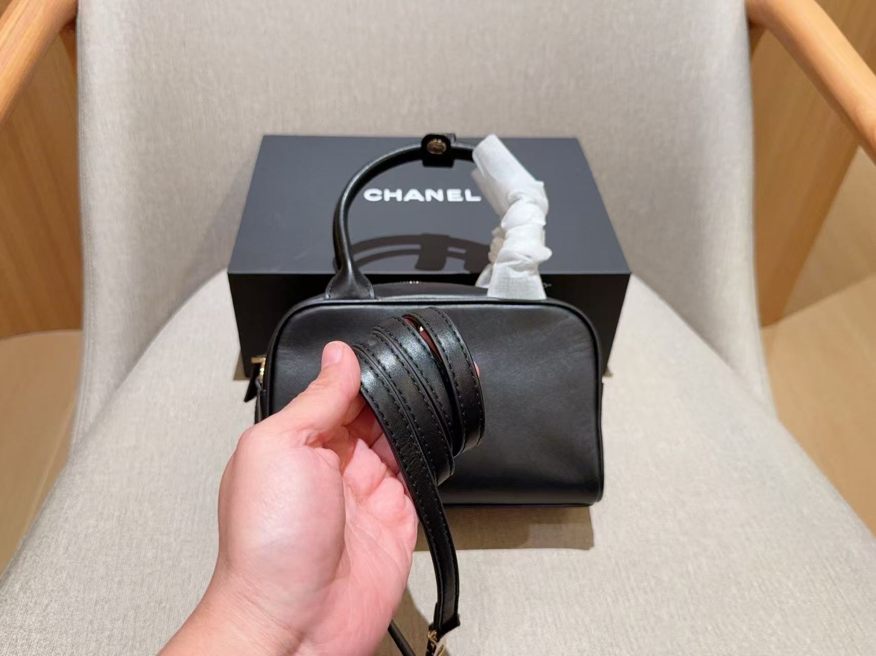 CHANE1 レザーボウリングバッグ【50％割引+送料無料】
