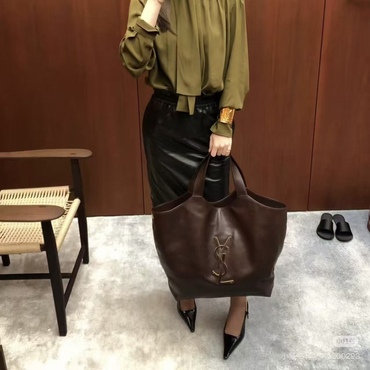 YSLレザー トートバッグ【50％割引+送料無料】