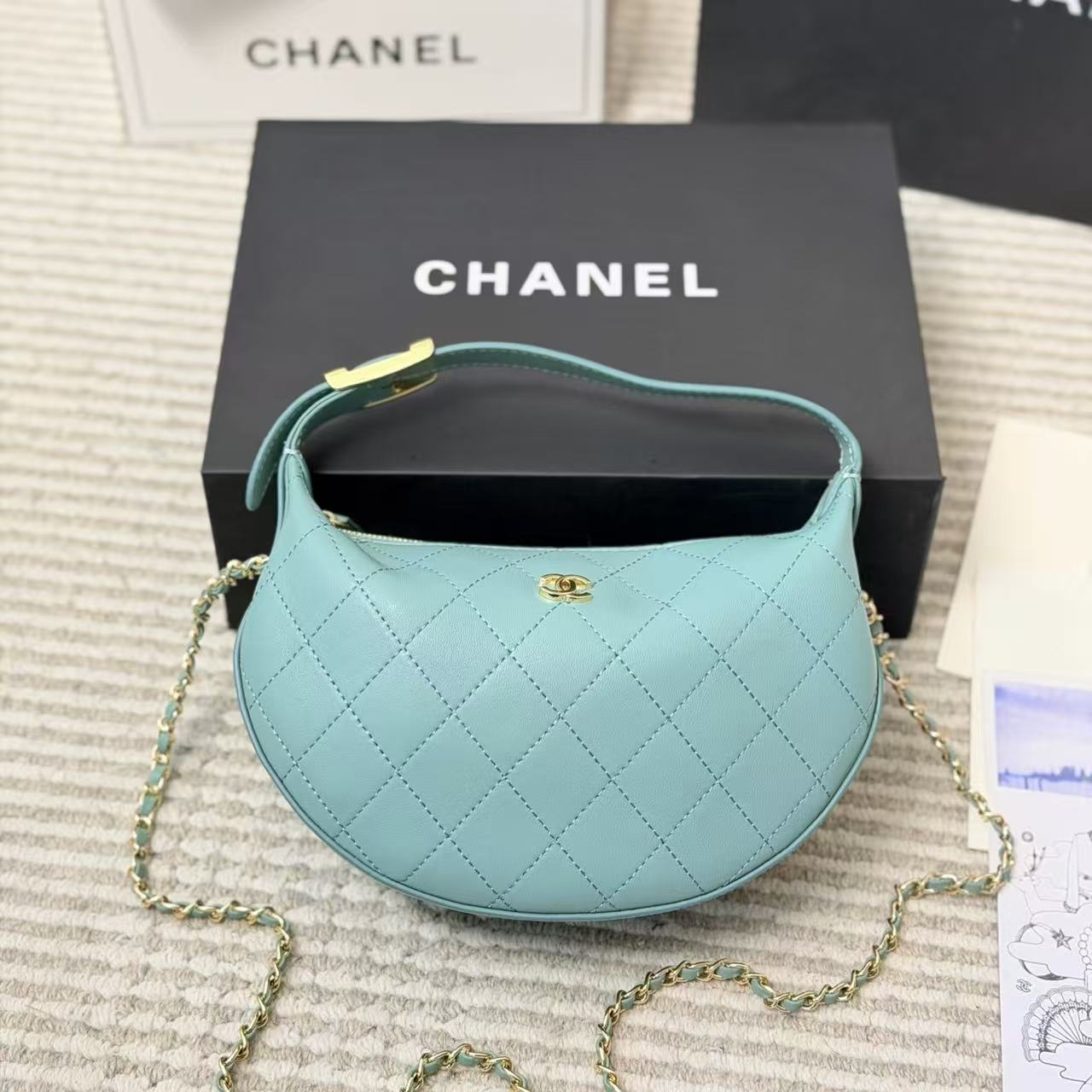 CHANE1 ダブルCチェーンクレセントバッグ【50％割引+送料無料】