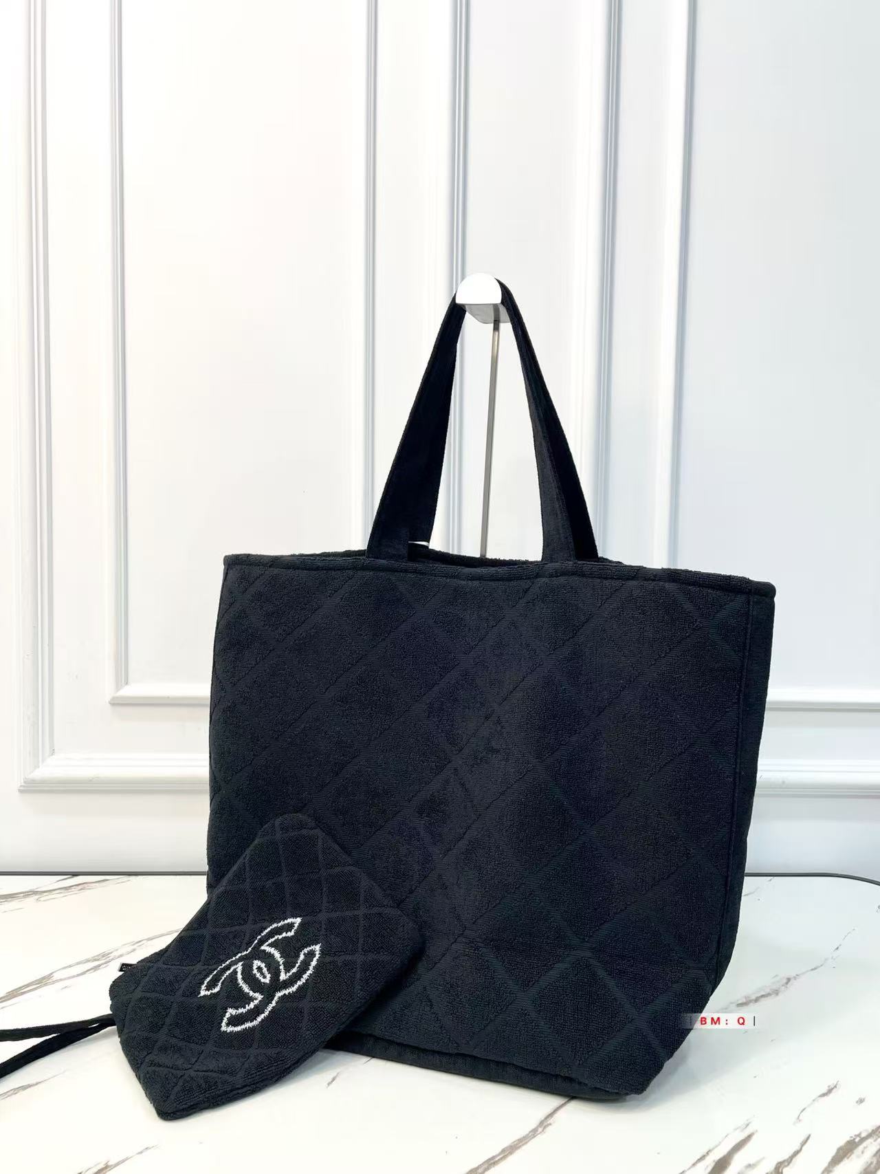 CHANE1 ダブルCチェック柄ショッピングバッグ【50％割引+送料無料】