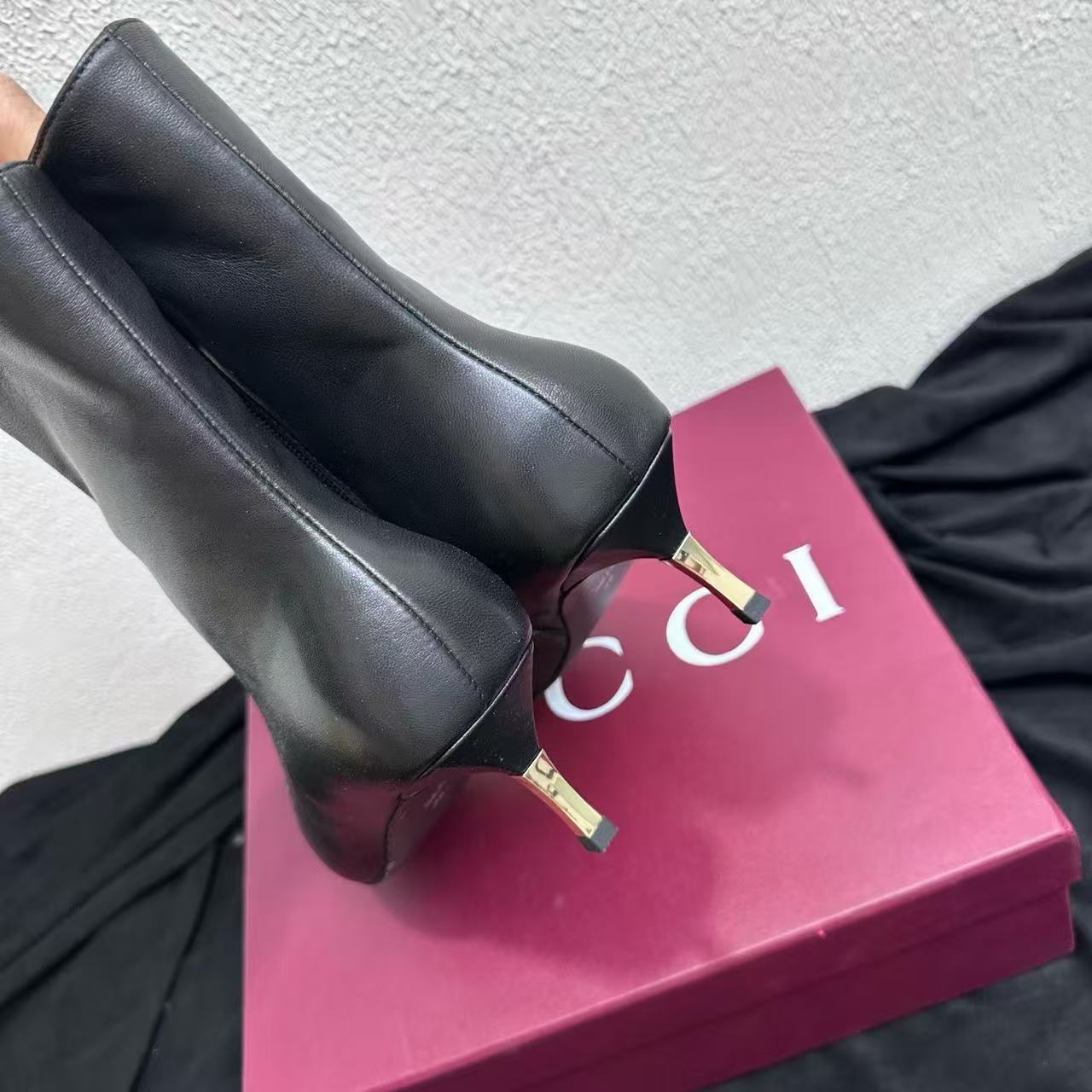 GUCC1 高品質ジャカード ポインテッドトゥ ハイヒール【50％割引+送料無料】