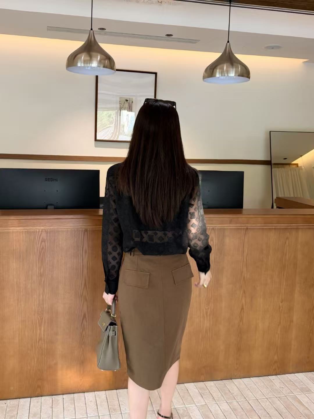 LV ジャカード ルーズフィットシャツ【50％割引+送料無料】