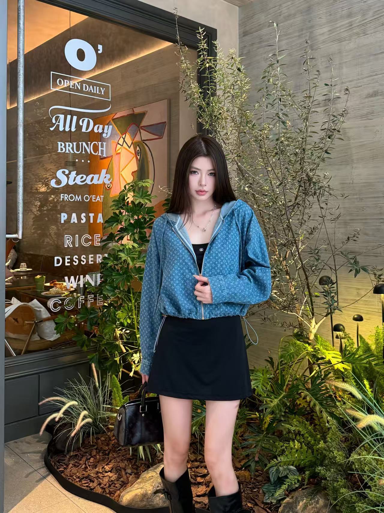 LV モノグラム フーデッド ジップアップジャケット【50％割引+送料無料】