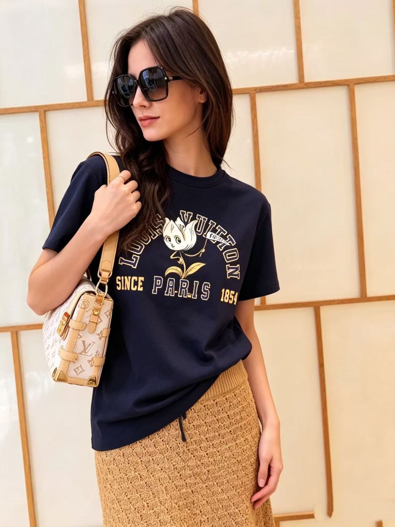 LV カートゥーンレター Tシャツ【50％割引+送料無料】