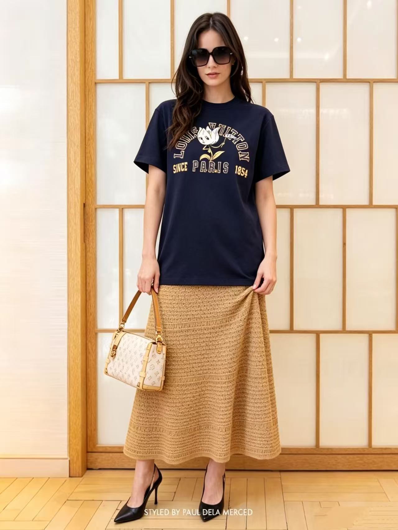LV カートゥーンレター Tシャツ【50％割引+送料無料】