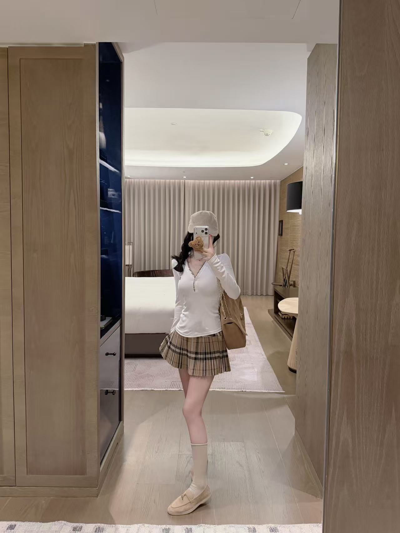 BUR8ERRY シンプルTシャツ＋スカート ツーピースセット【50％割引+送料無料】