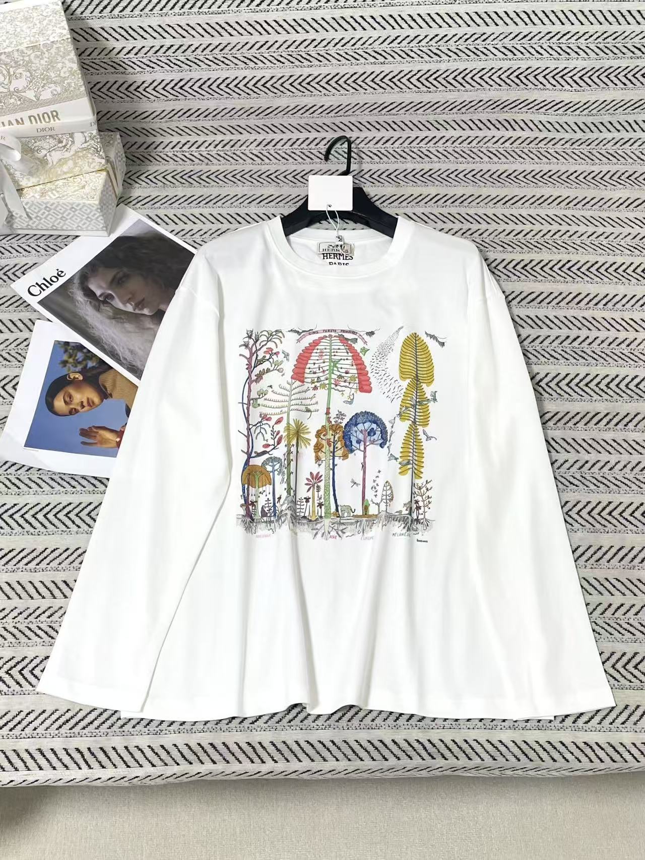 HERME5ジャングルプリント長袖Tシャツ【50％割引+送料無料】