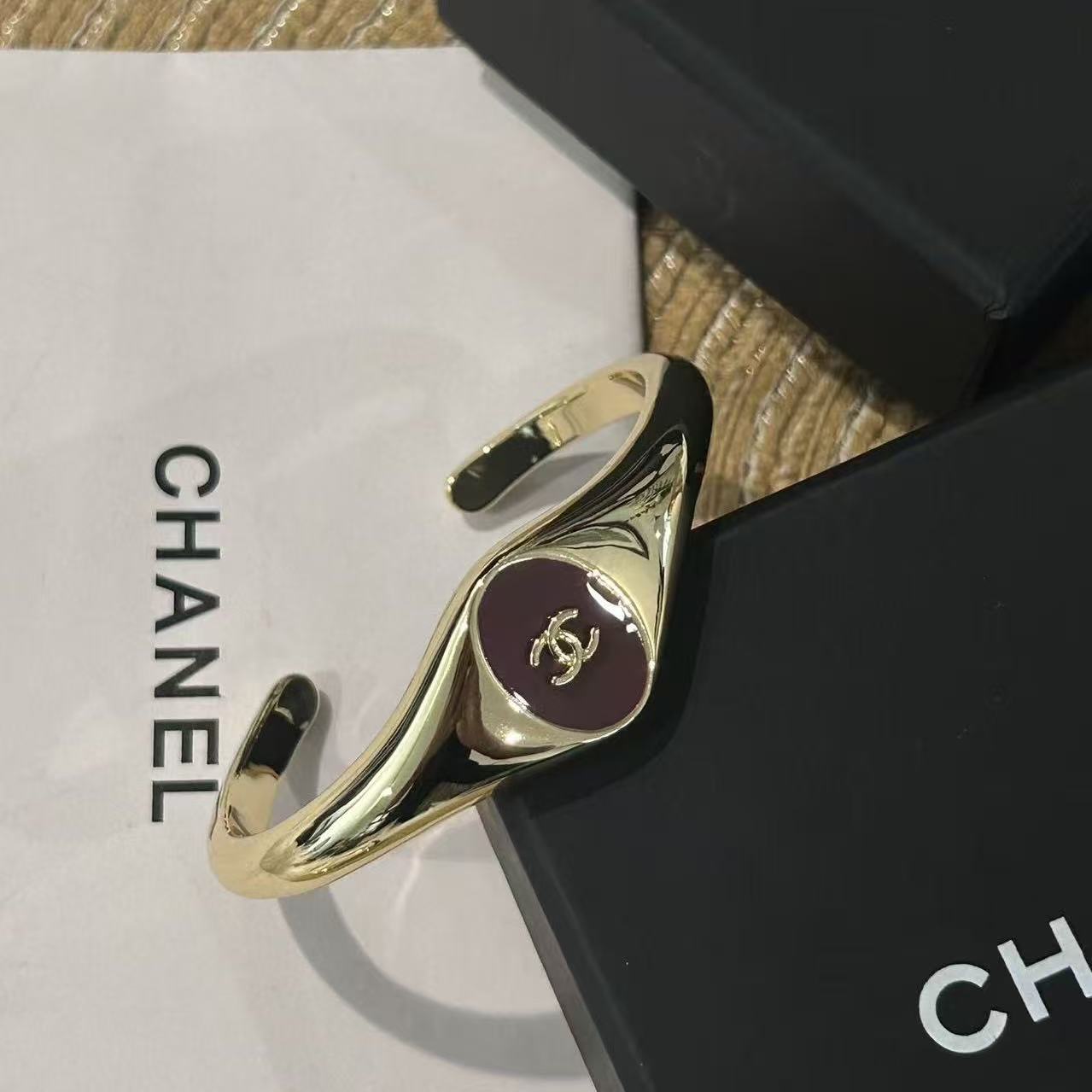 CHANE1 シンプルダブルCオープンブレスレット【50％割引+送料無料】
