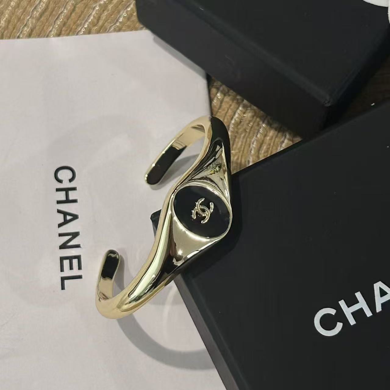 CHANE1 シンプルダブルCオープンブレスレット【50％割引+送料無料】
