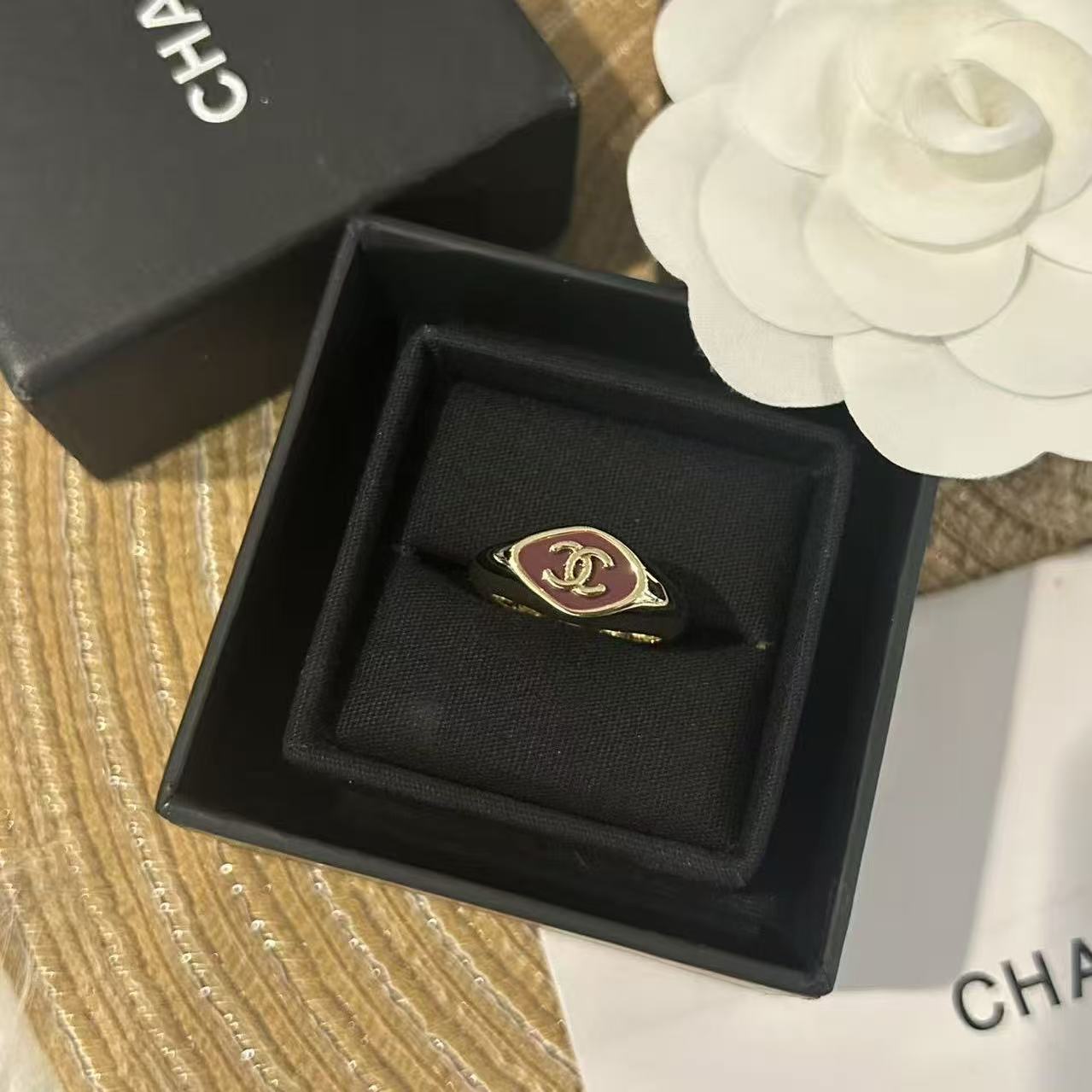 CHANE1 シンプルなダブルCリング【50％割引+送料無料】