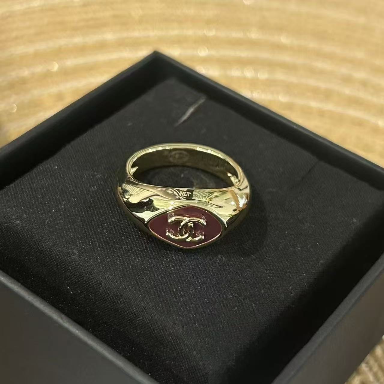 CHANE1 シンプルなダブルCリング【50％割引+送料無料】