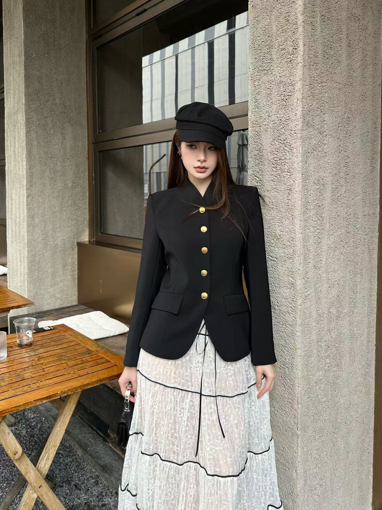 DI0Rメタルボタン刺繍入りレタージャケット【50％割引+送料無料】