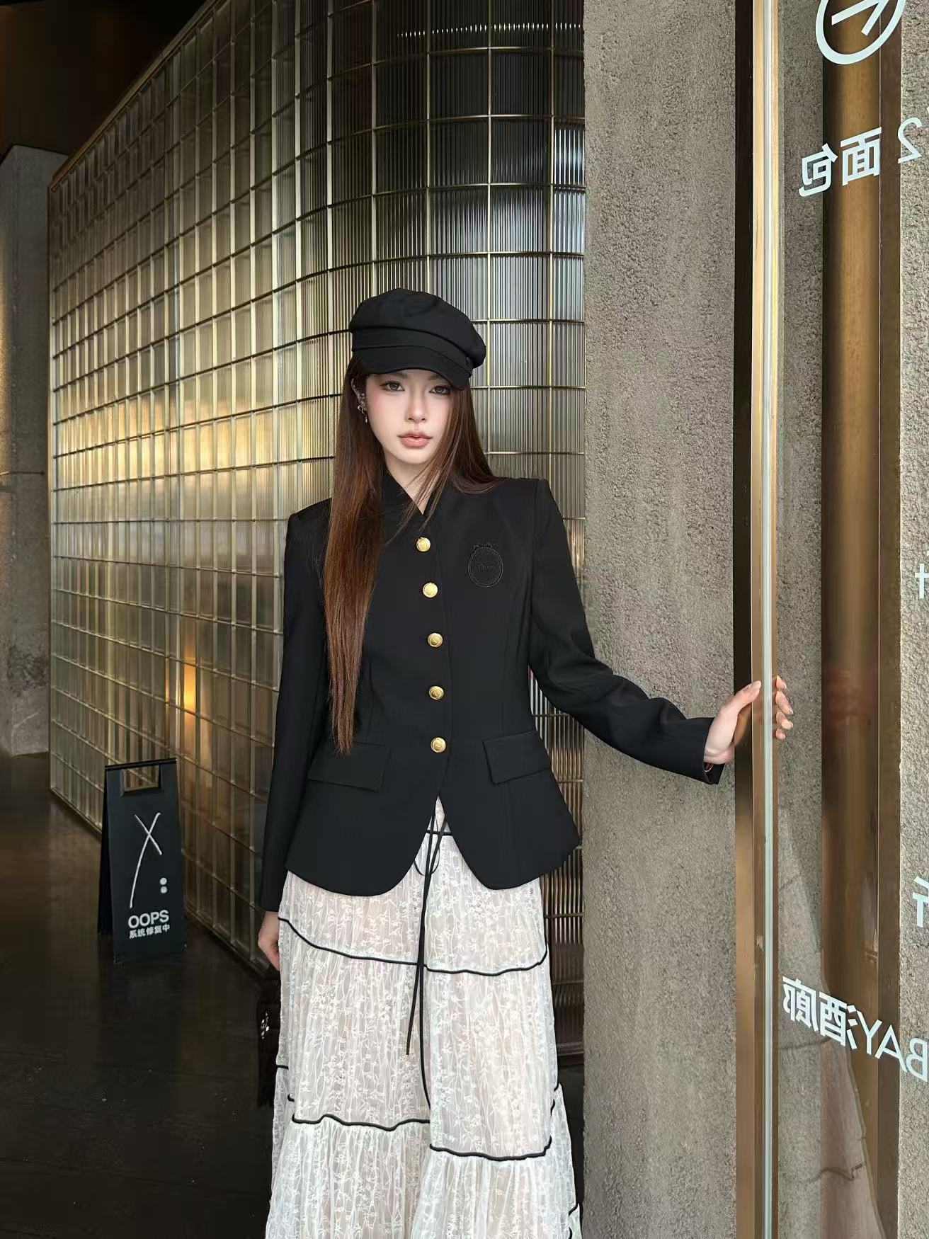 DI0Rメタルボタン刺繍入りレタージャケット【50％割引+送料無料】