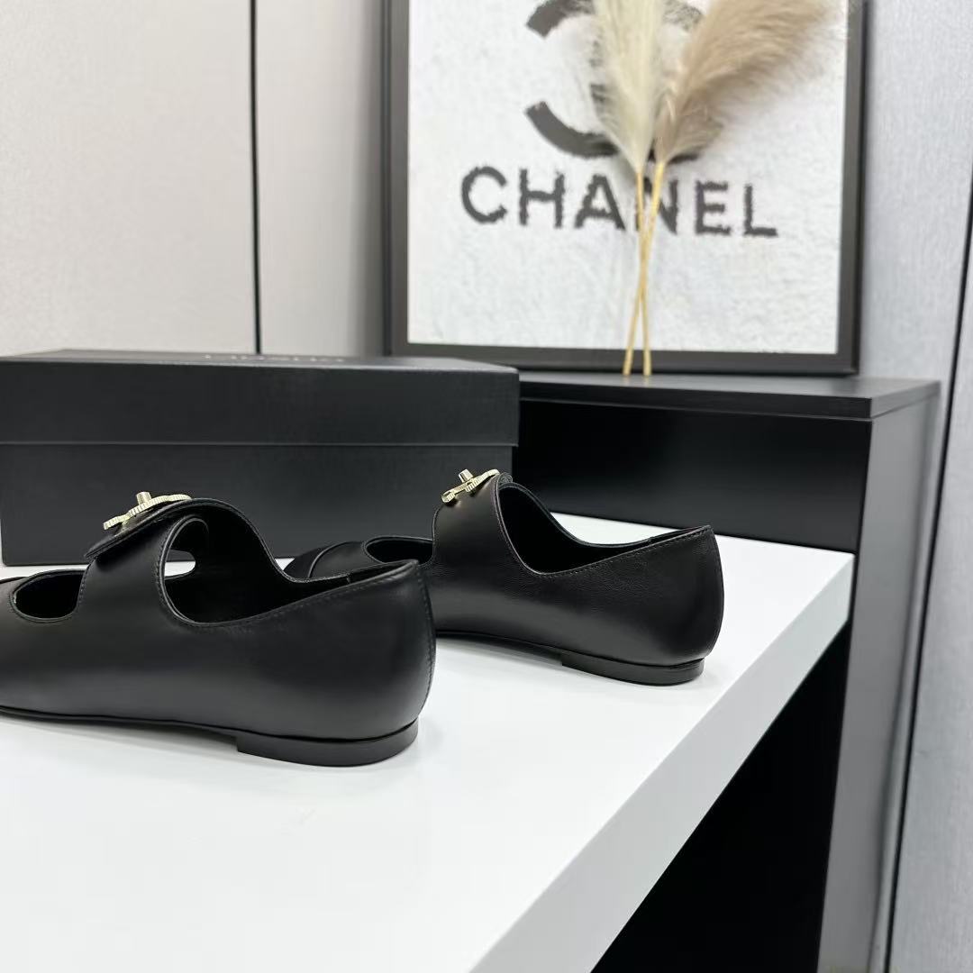 CHANE1 ダブルC フラットシューズ【50％割引+送料無料】