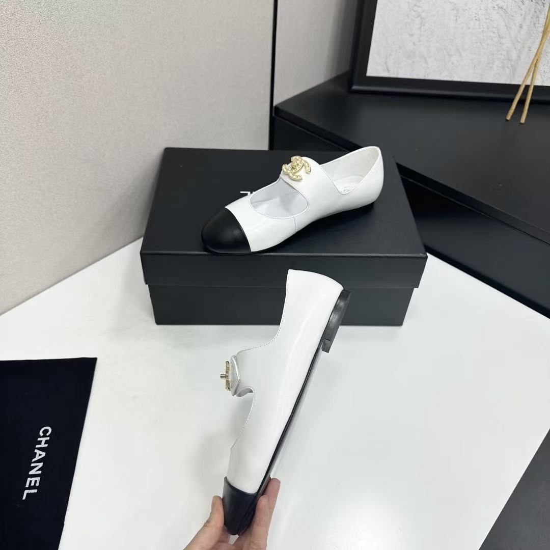 CHANE1 ダブルC フラットシューズ【50％割引+送料無料】
