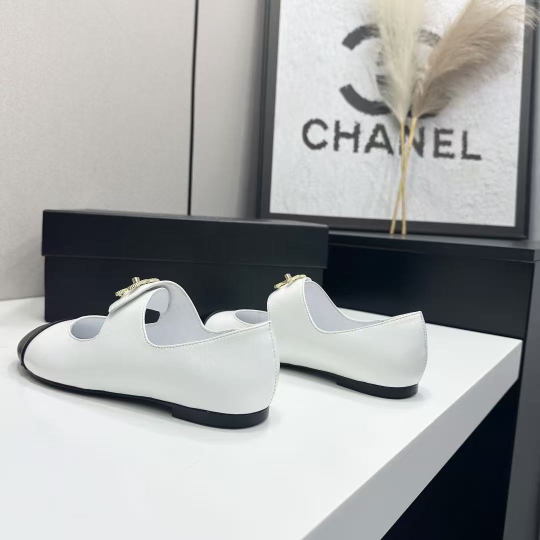 CHANE1 ダブルC フラットシューズ【50％割引+送料無料】