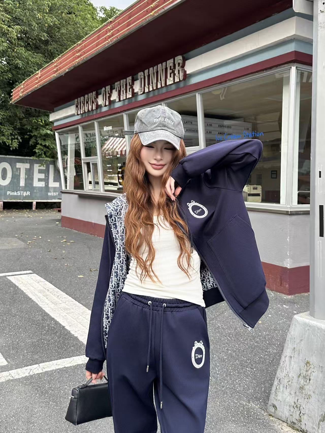 DIOR リバーシブル ジップアップジャケット＆パンツ セットアップ【50％割引+送料無料】