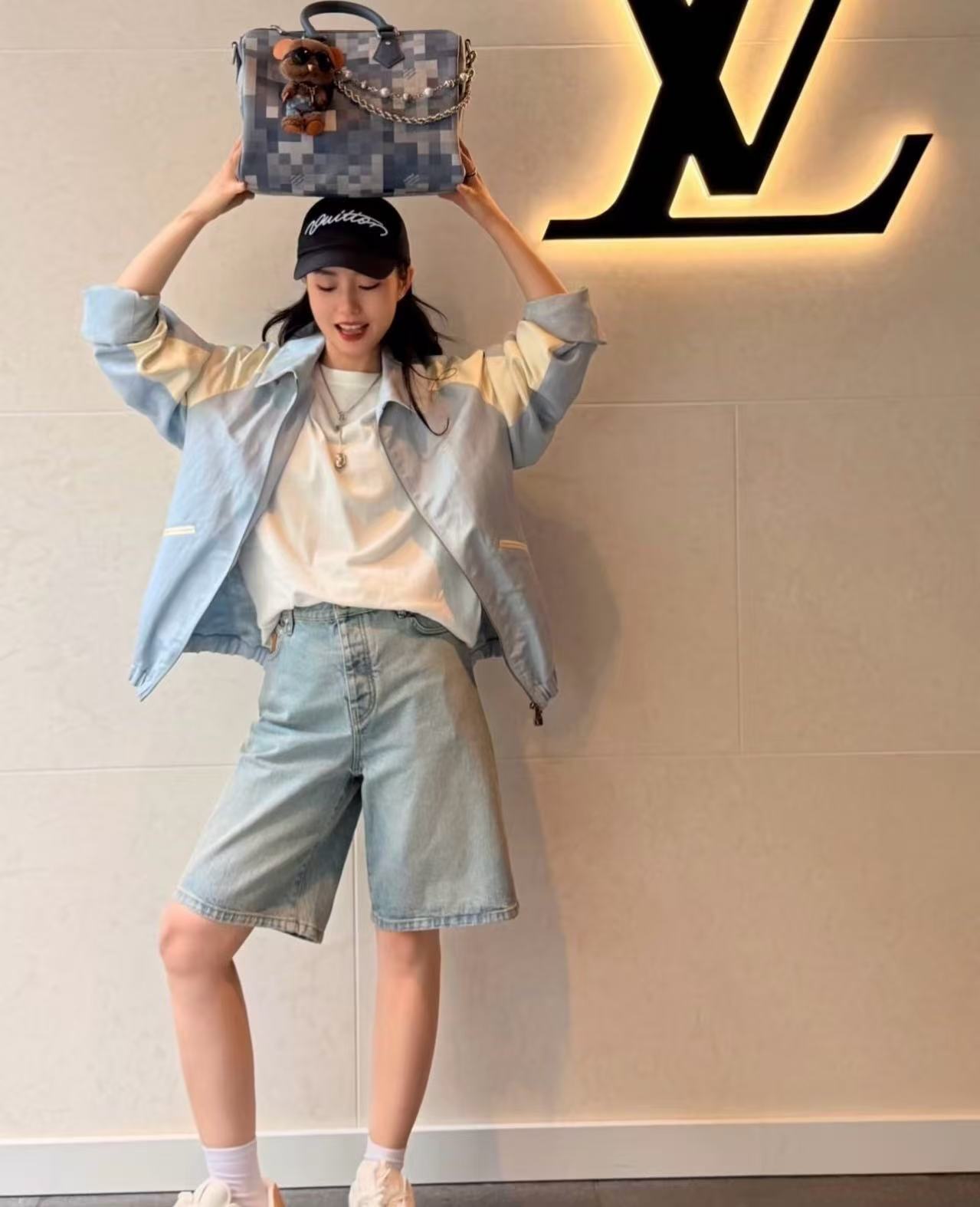 LV カラーブロック ジップアップジャケット【50％割引+送料無料】