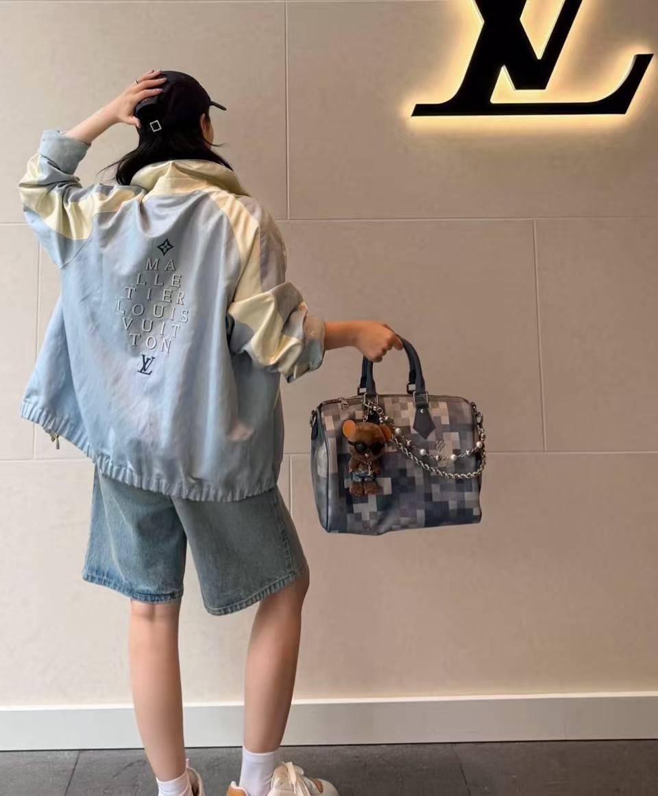 LV カラーブロック ジップアップジャケット【50％割引+送料無料】