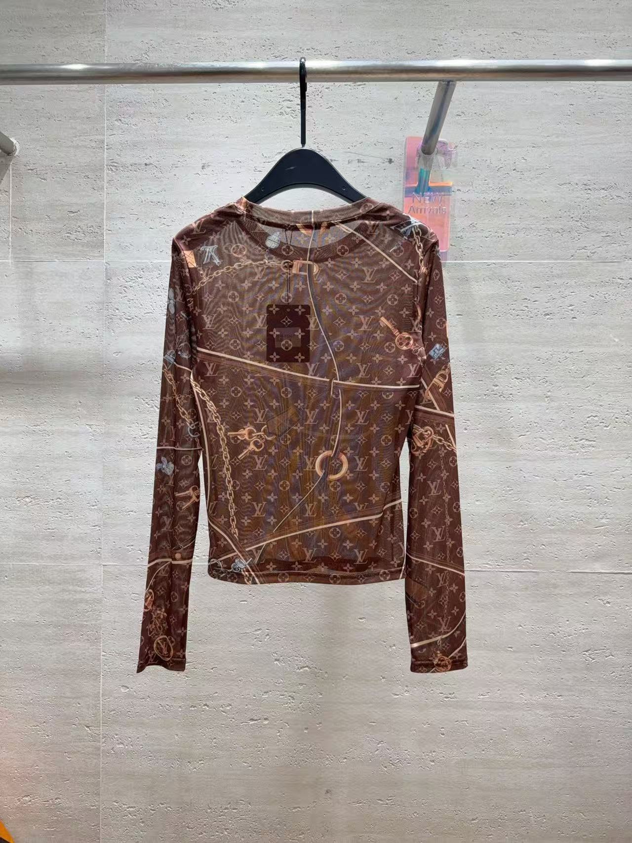 LVプリント 長袖Tシャツ【50％割引+送料無料】