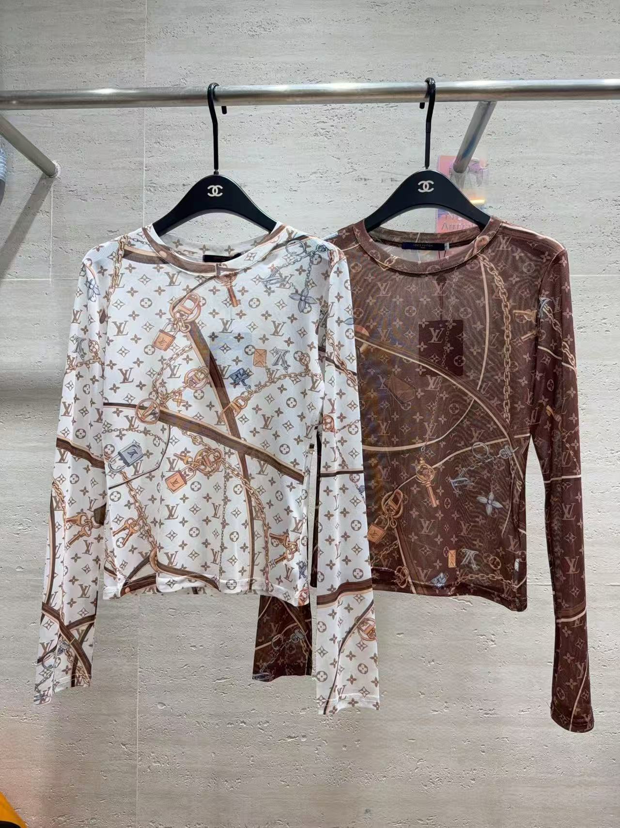 LVプリント 長袖Tシャツ【50％割引+送料無料】