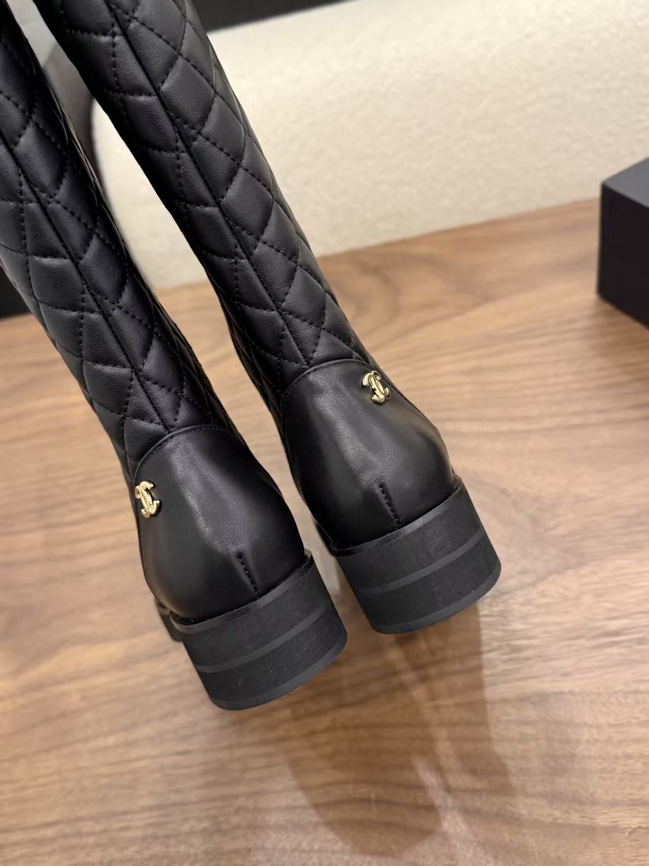 CHANE1 高品質チェック柄ロングブーツ【50％割引+送料無料】