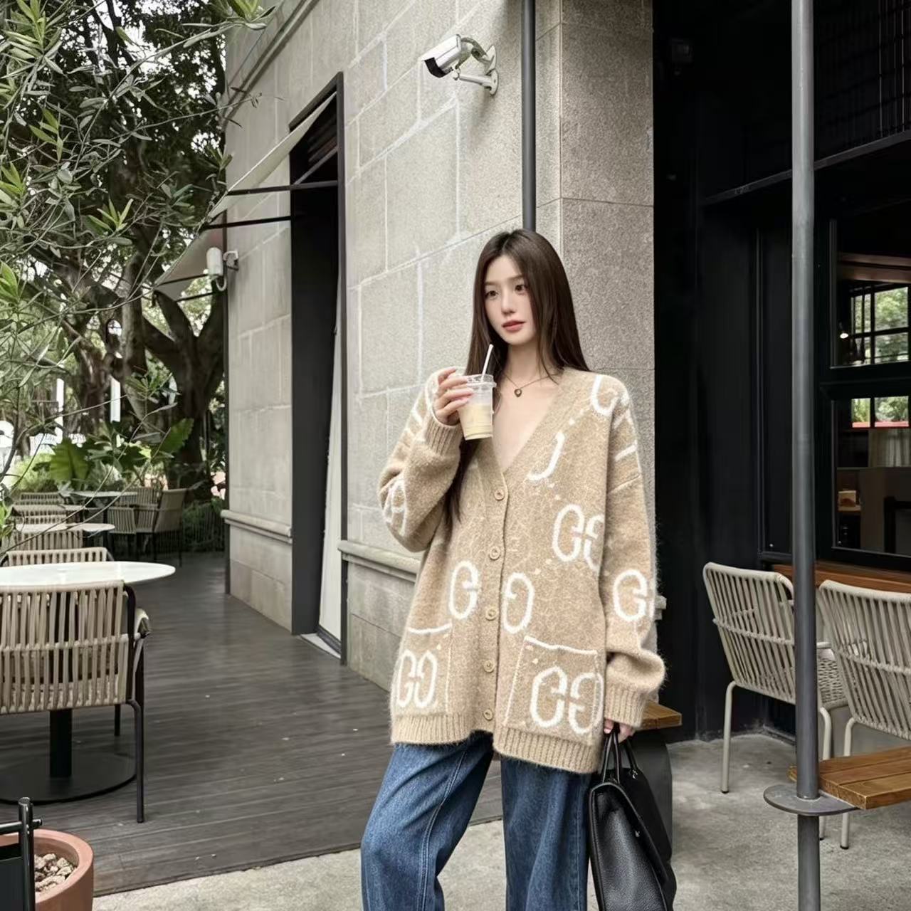 GUCCI ルーズフィット ウールカーディガン【50％割引+送料無料】