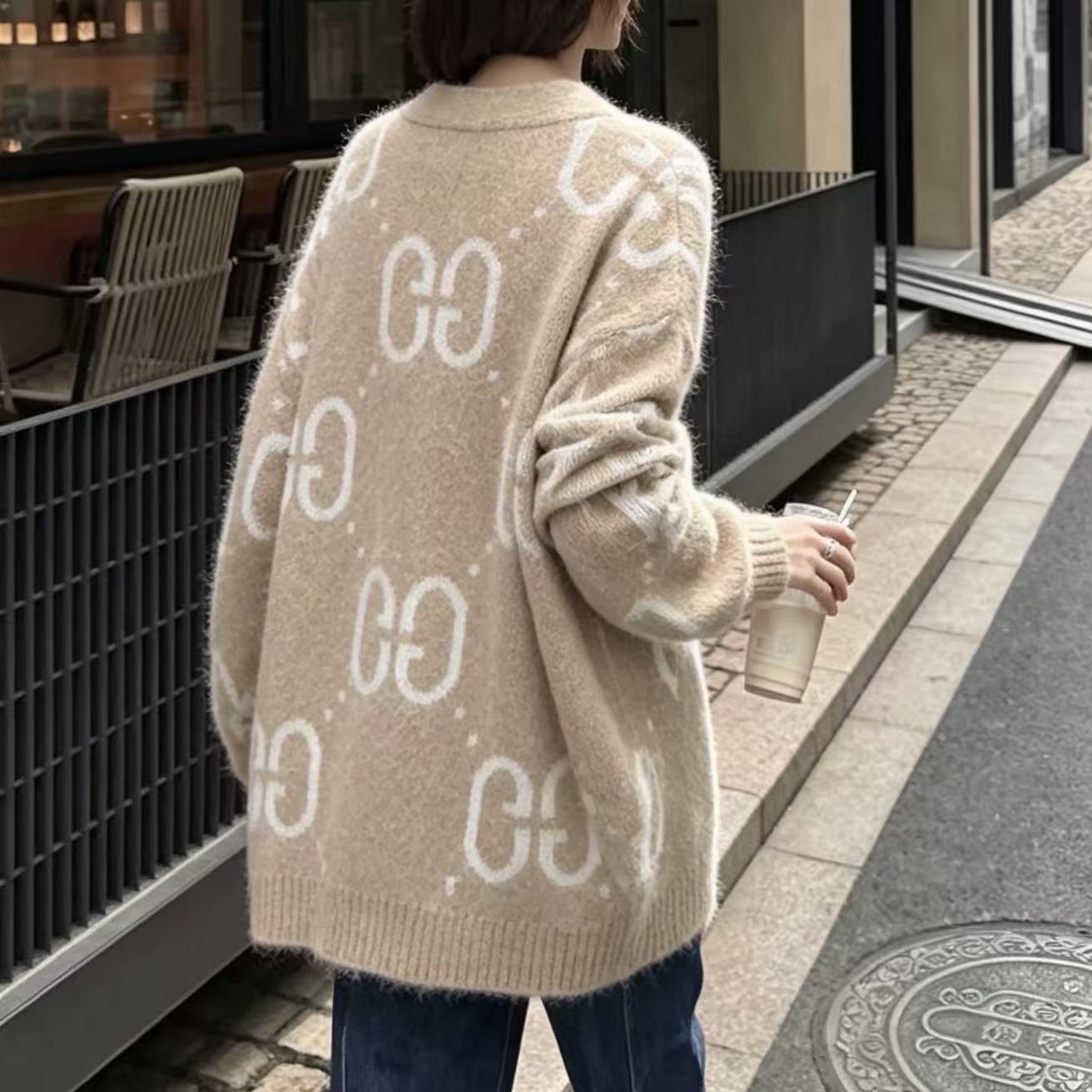GUCCI ルーズフィット ウールカーディガン【50％割引+送料無料】