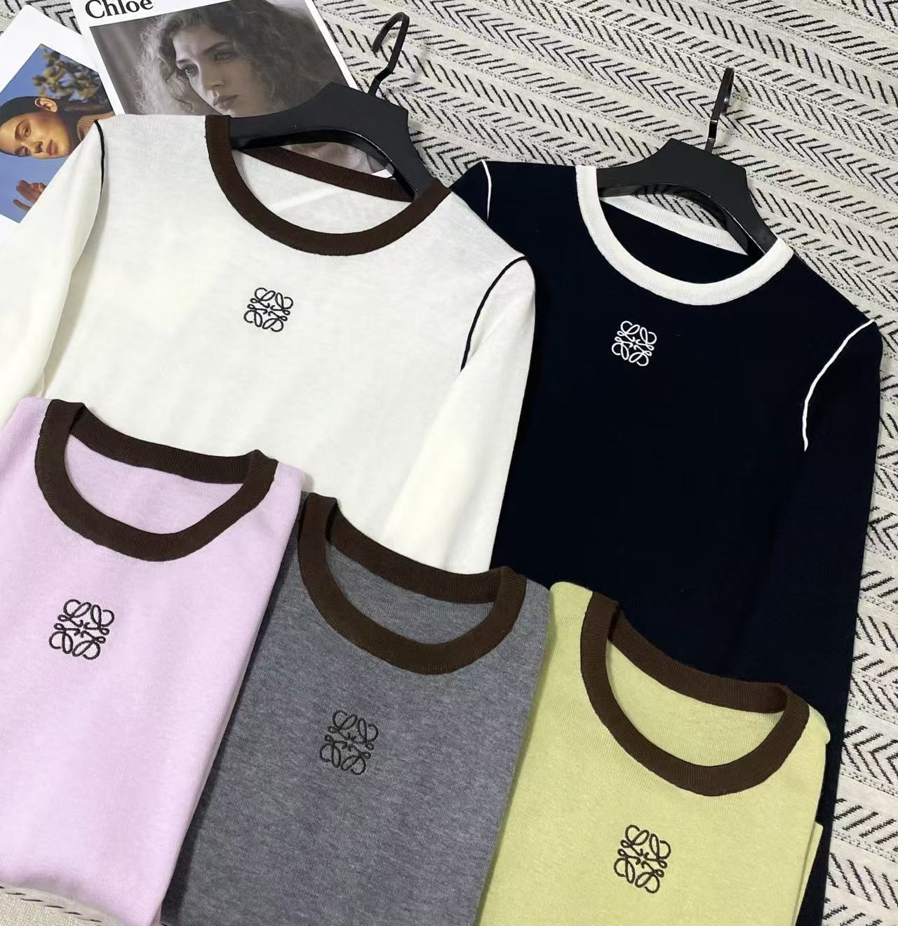 L0WEW 刺繍ロゴ入りセーター【50％割引+送料無料】