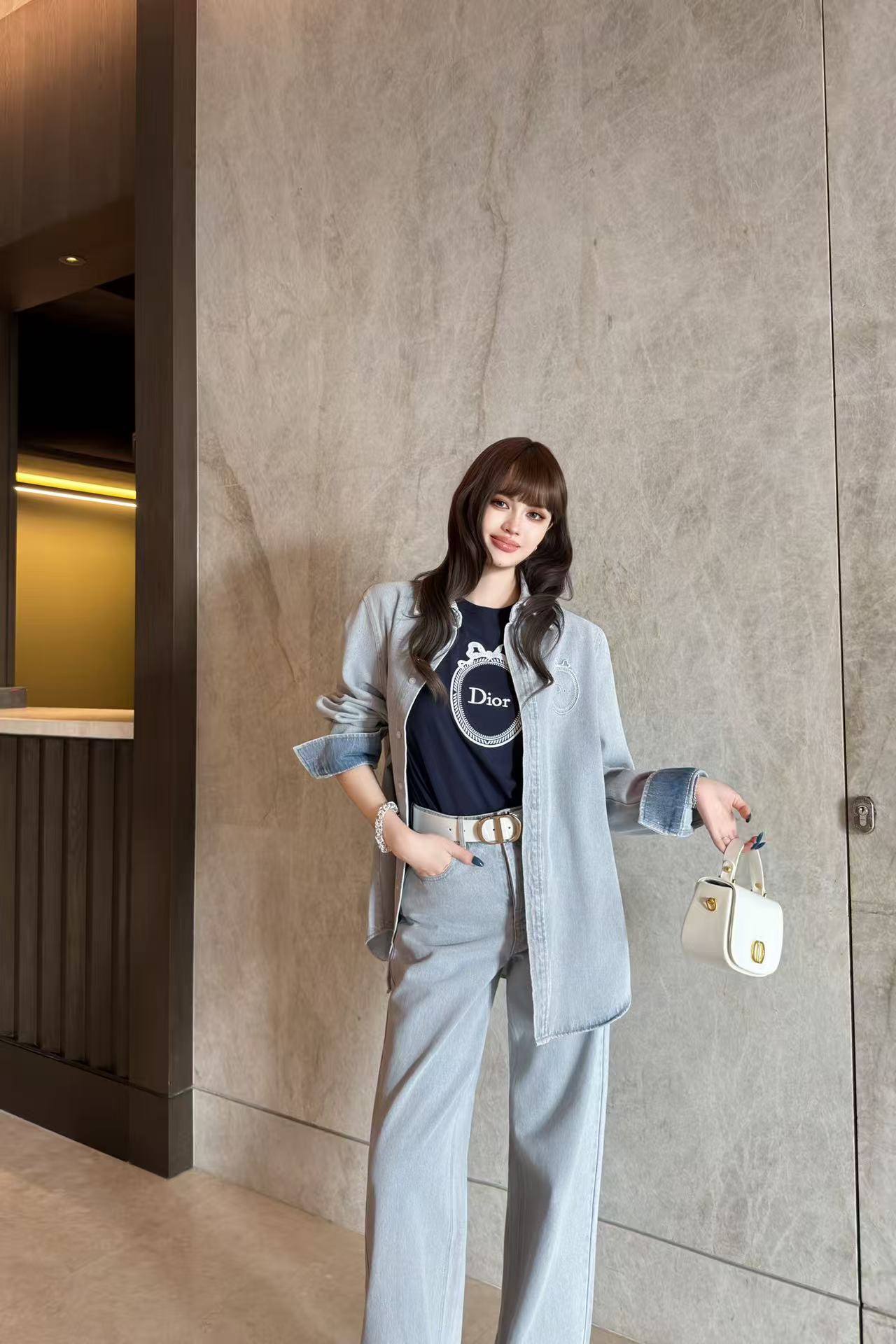 DI0Rデニムシャツ＆パンツのセットアップ【50％割引+送料無料】