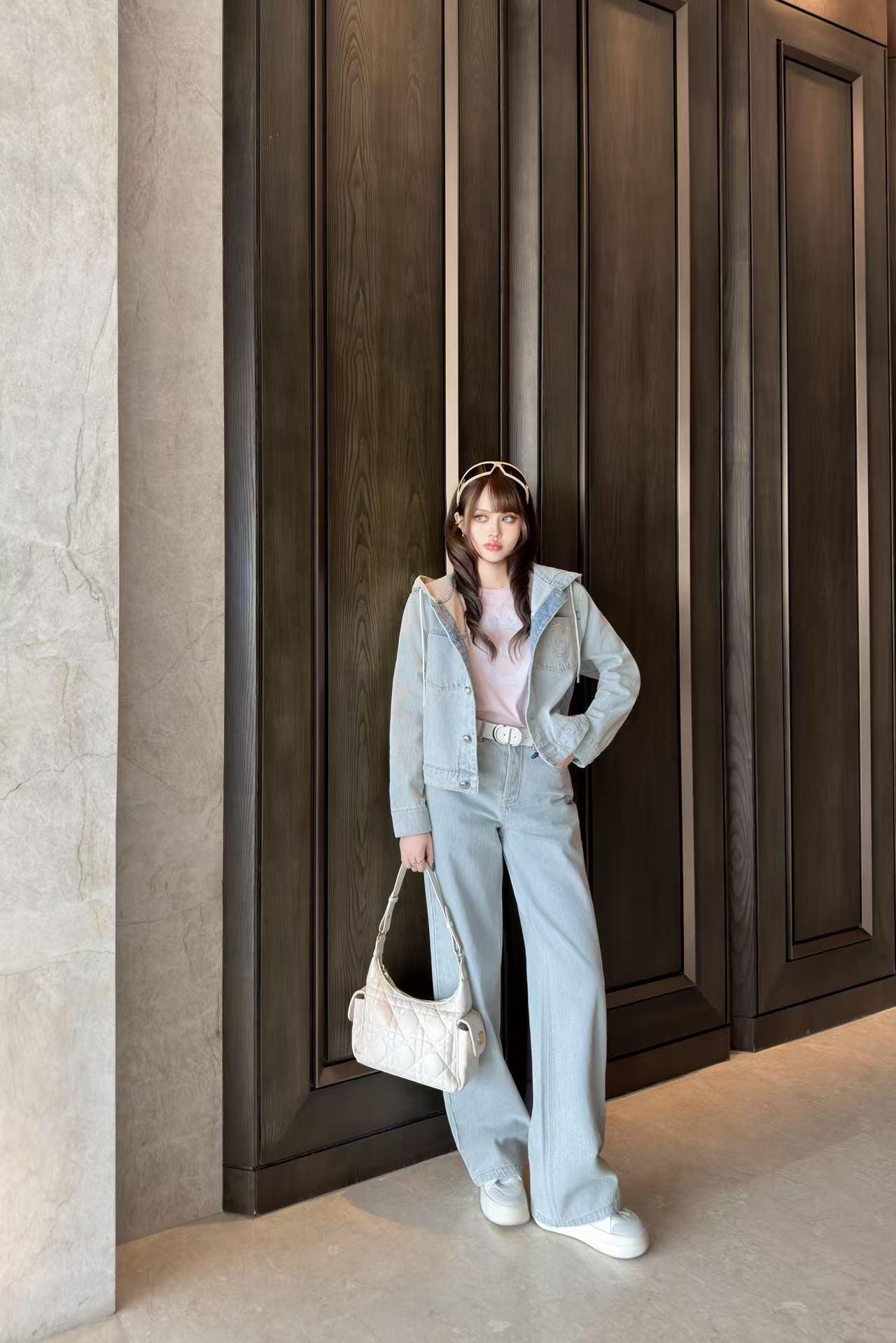 DIOR デニム フーデッドジャケット＆パンツ セットアップ【50％割引+送料無料】