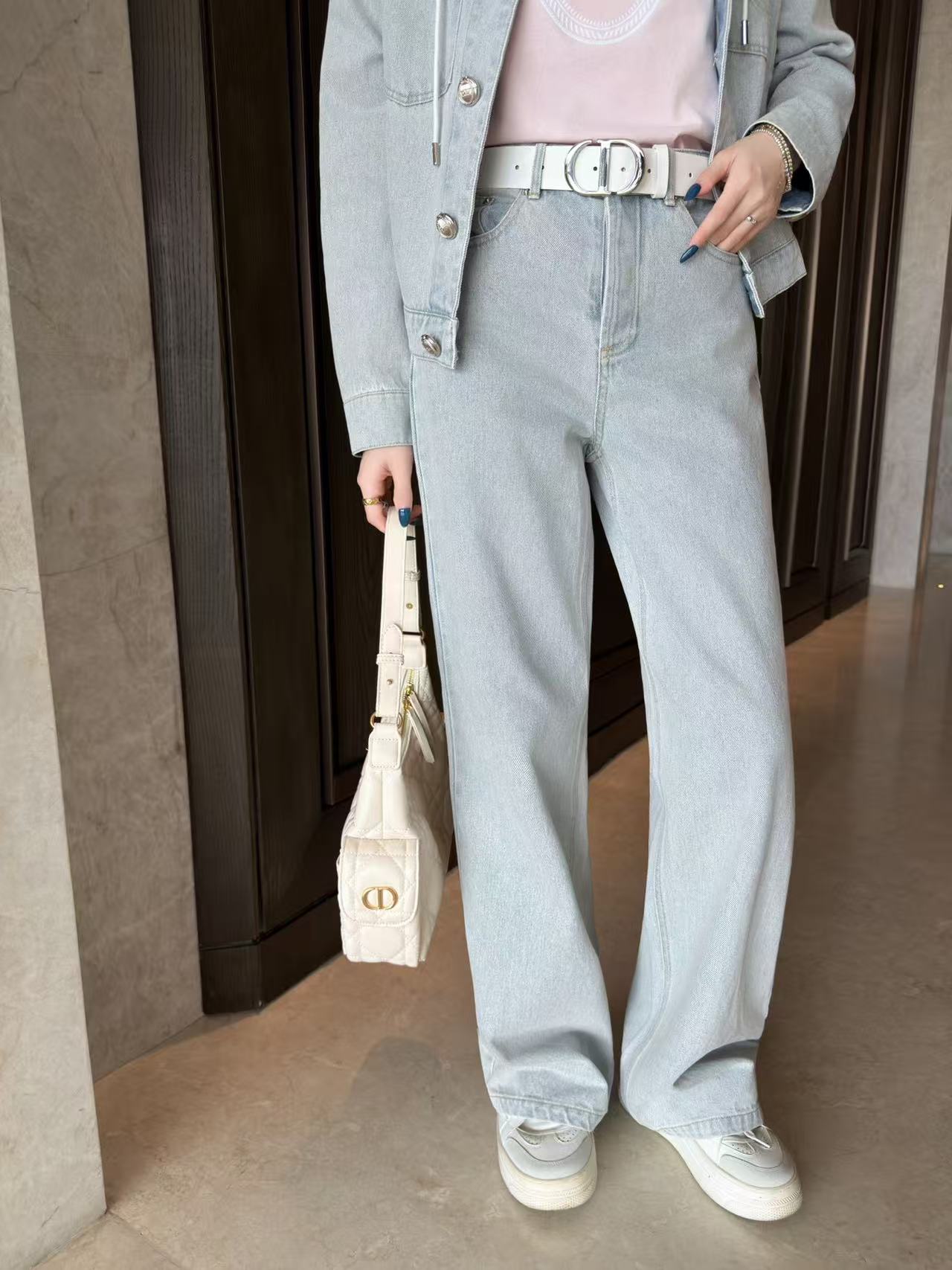 DIOR デニム フーデッドジャケット＆パンツ セットアップ【50％割引+送料無料】