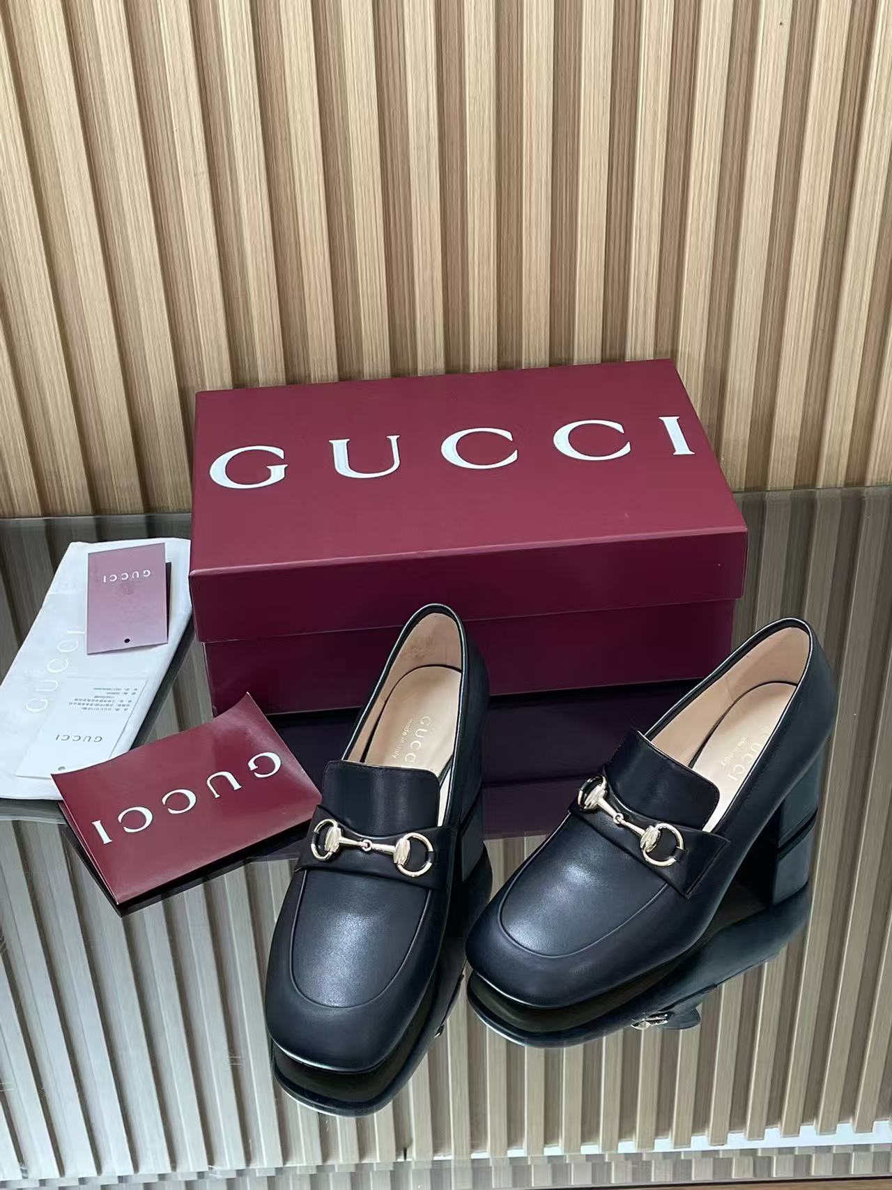 GUCC1 高品質ホースビットハイヒール【50％割引+送料無料】