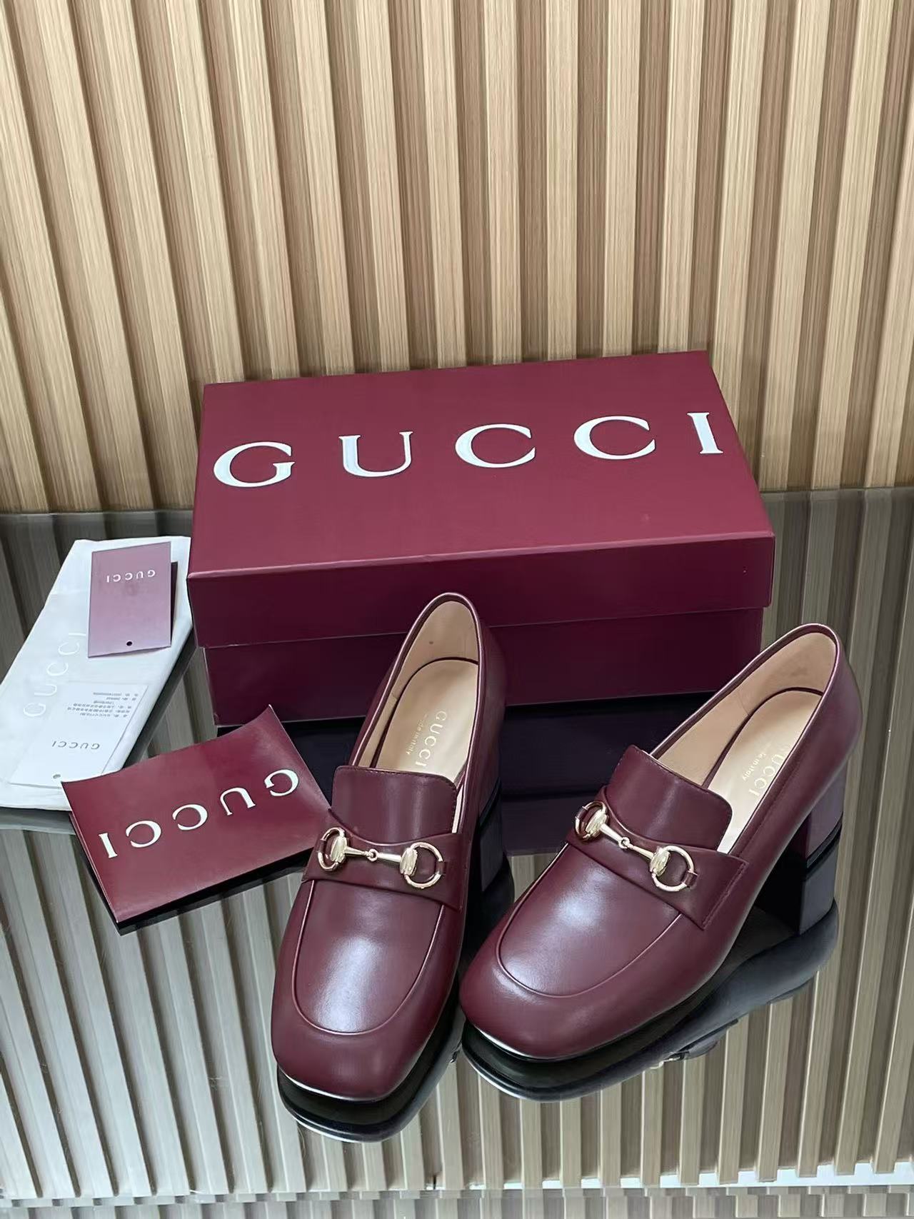 GUCC1 高品質ホースビットハイヒール【50％割引+送料無料】