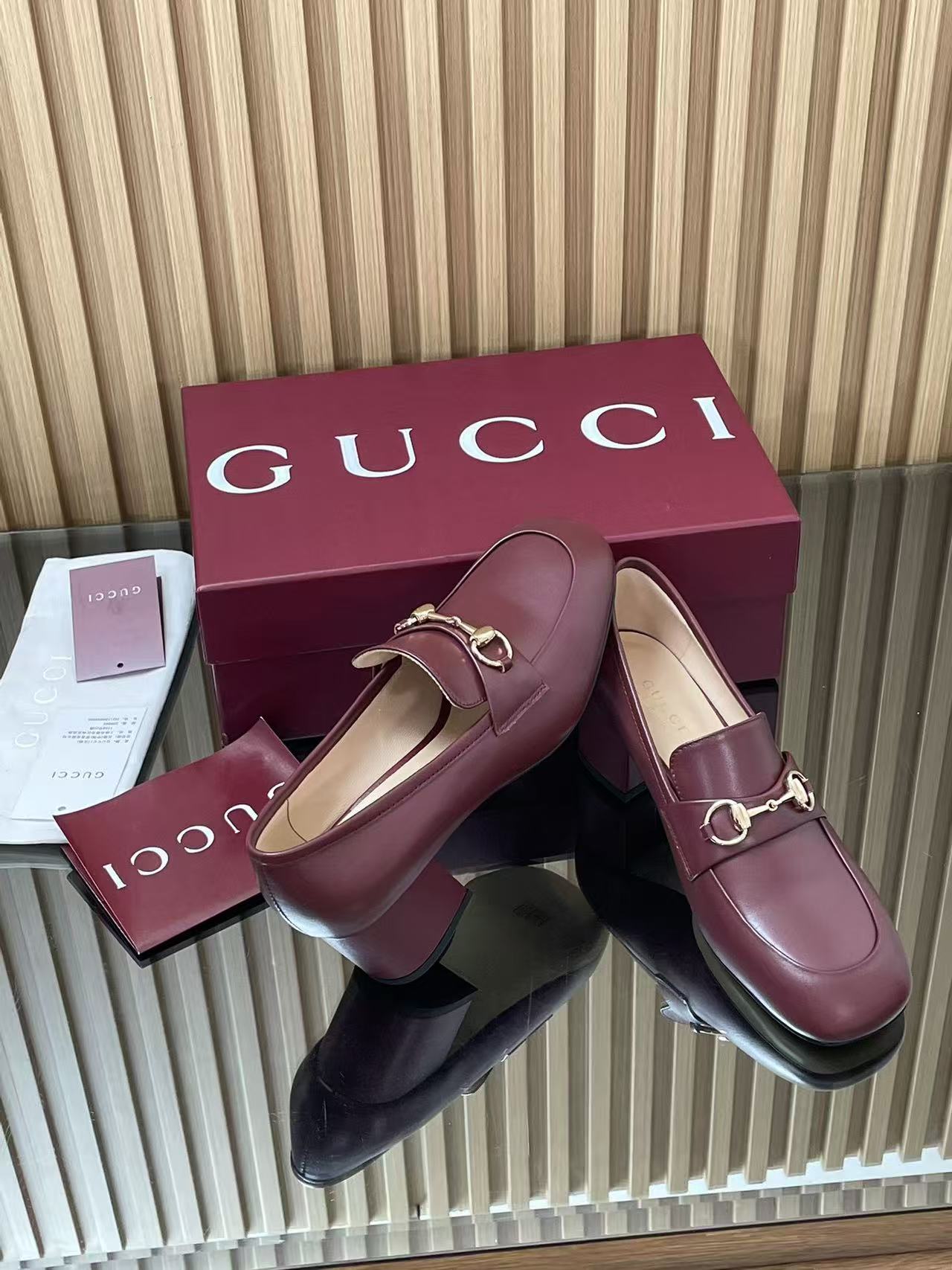 GUCC1 高品質ホースビットハイヒール【50％割引+送料無料】
