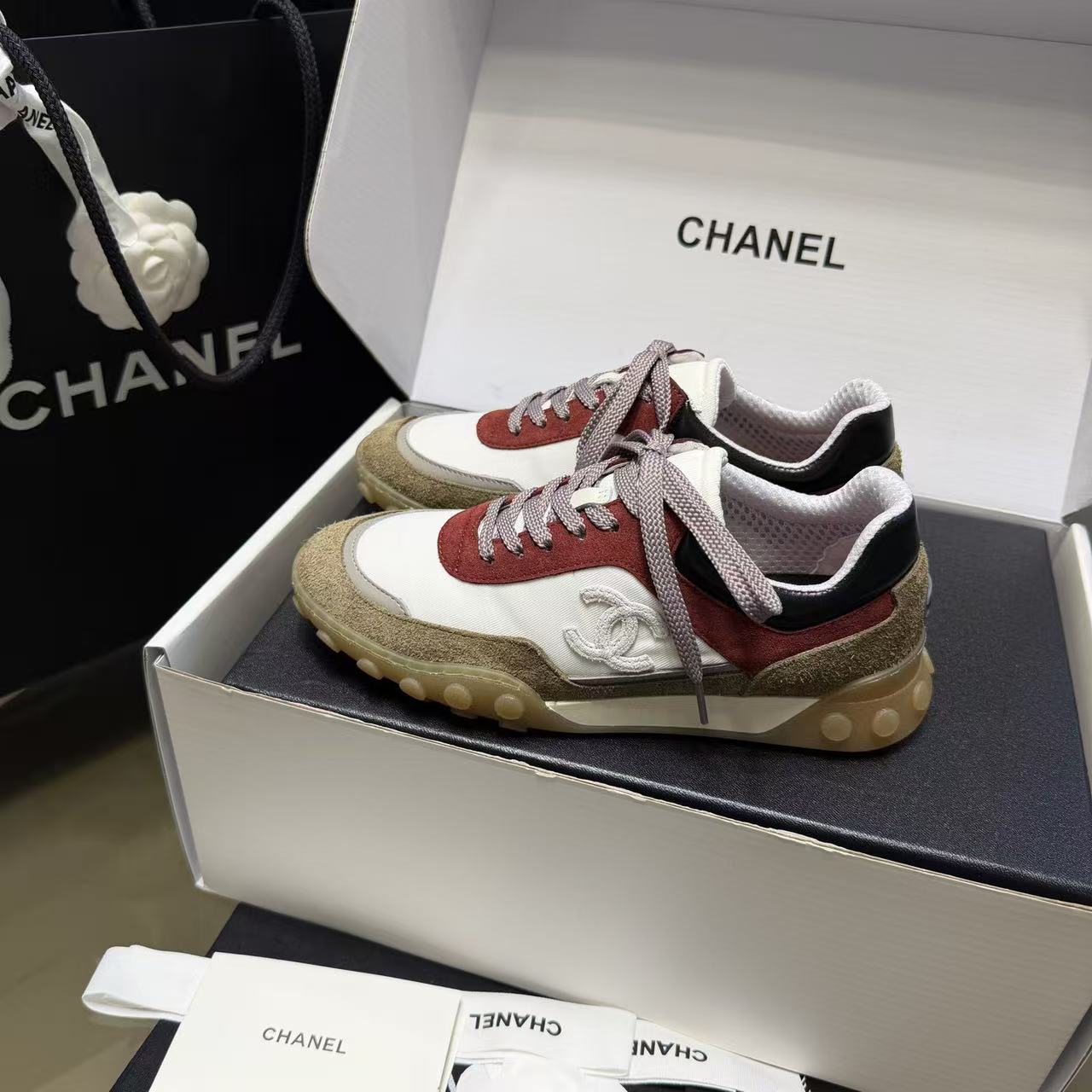 CHANE1 高品質ダブルCカラーブロックカジュアルシューズ【50％割引+送料無料】