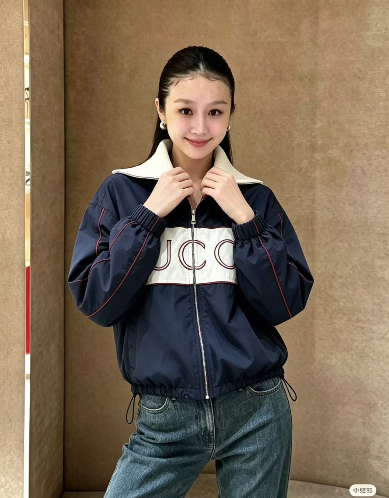 GUCC1 刺繍入りレタージャケット【50％割引+送料無料】