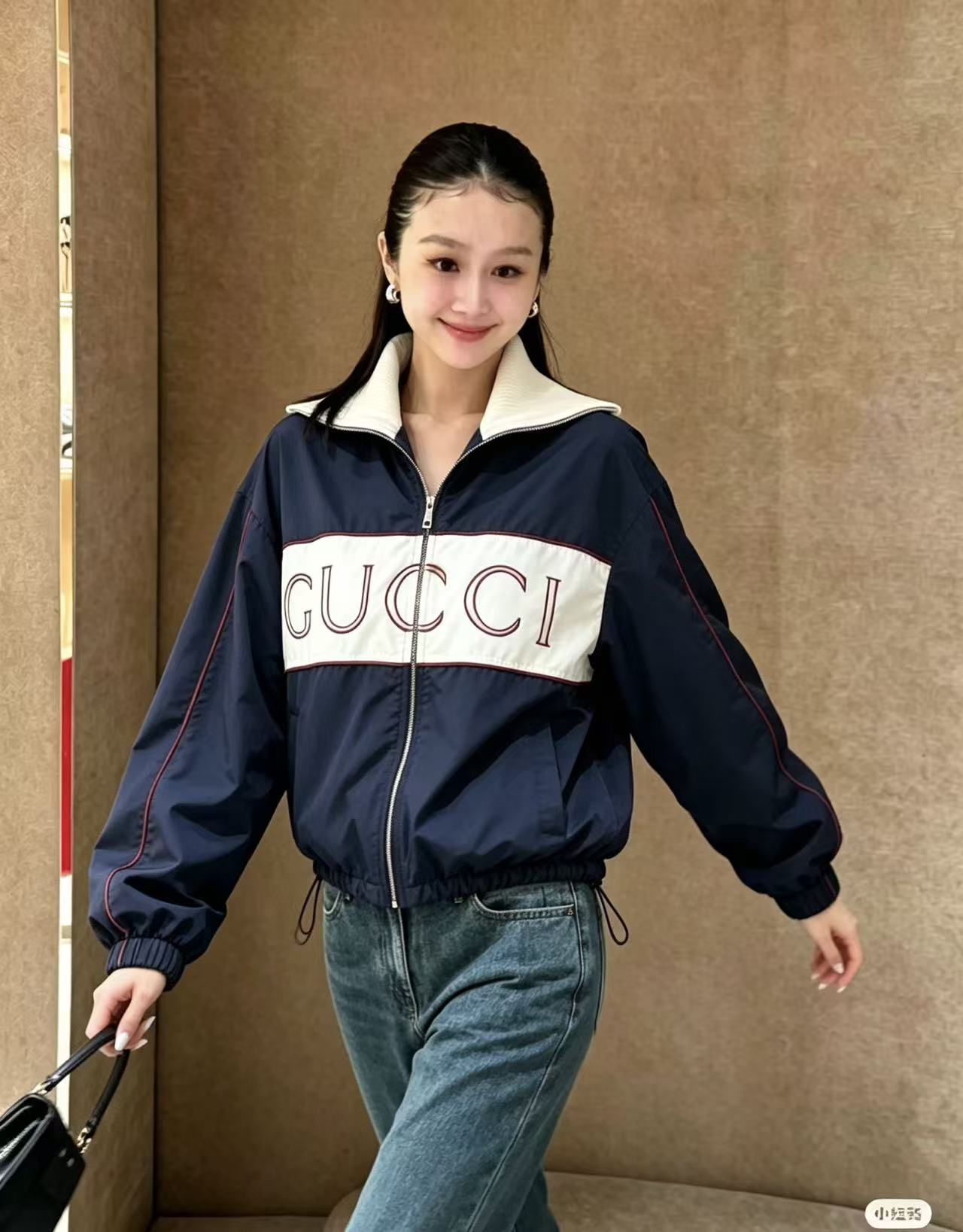 GUCC1 刺繍入りレタージャケット【50％割引+送料無料】
