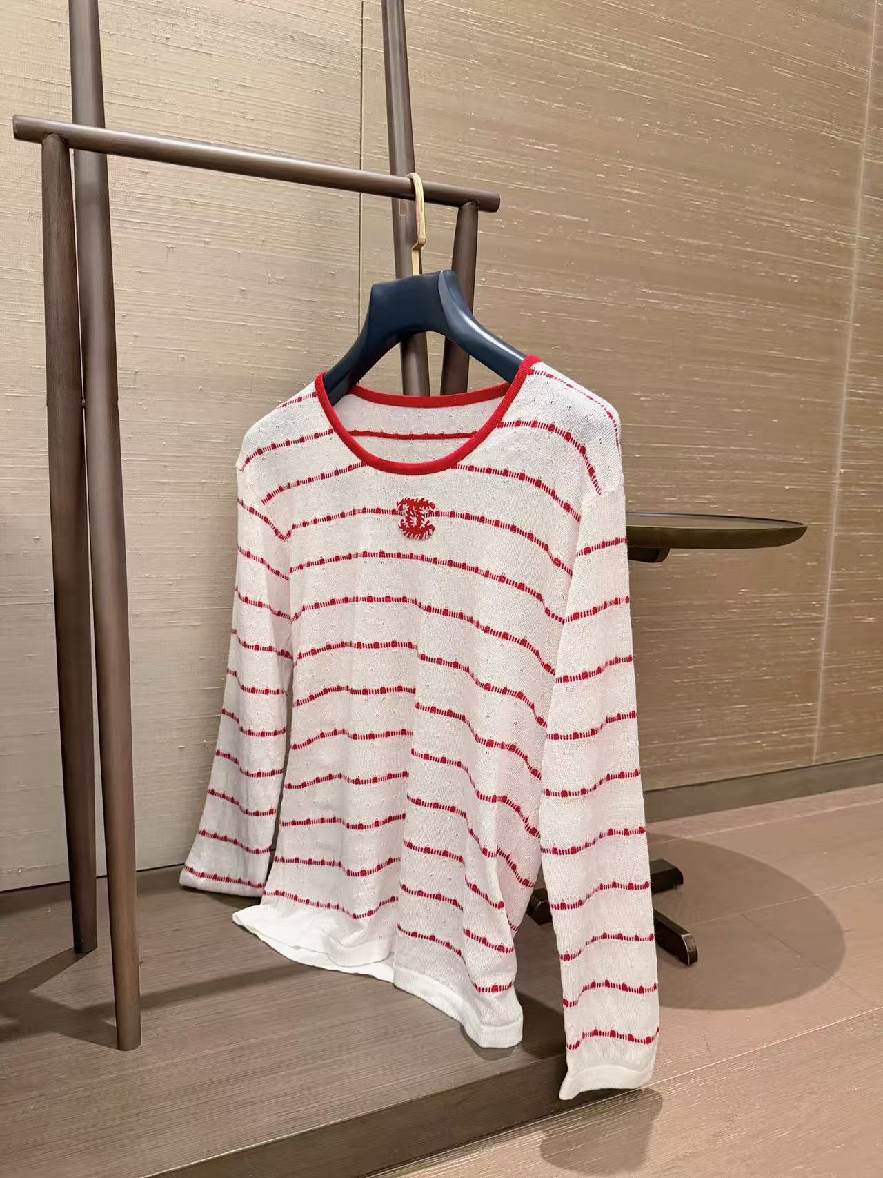 CHANE1 ダブルCストライプ長袖Tシャツ【50％割引+送料無料】